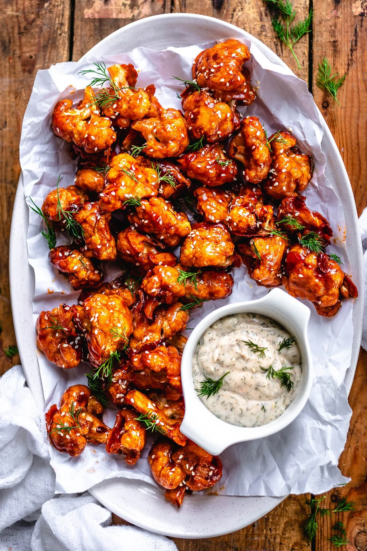 Vegan Buffalo Cauliflower Wings