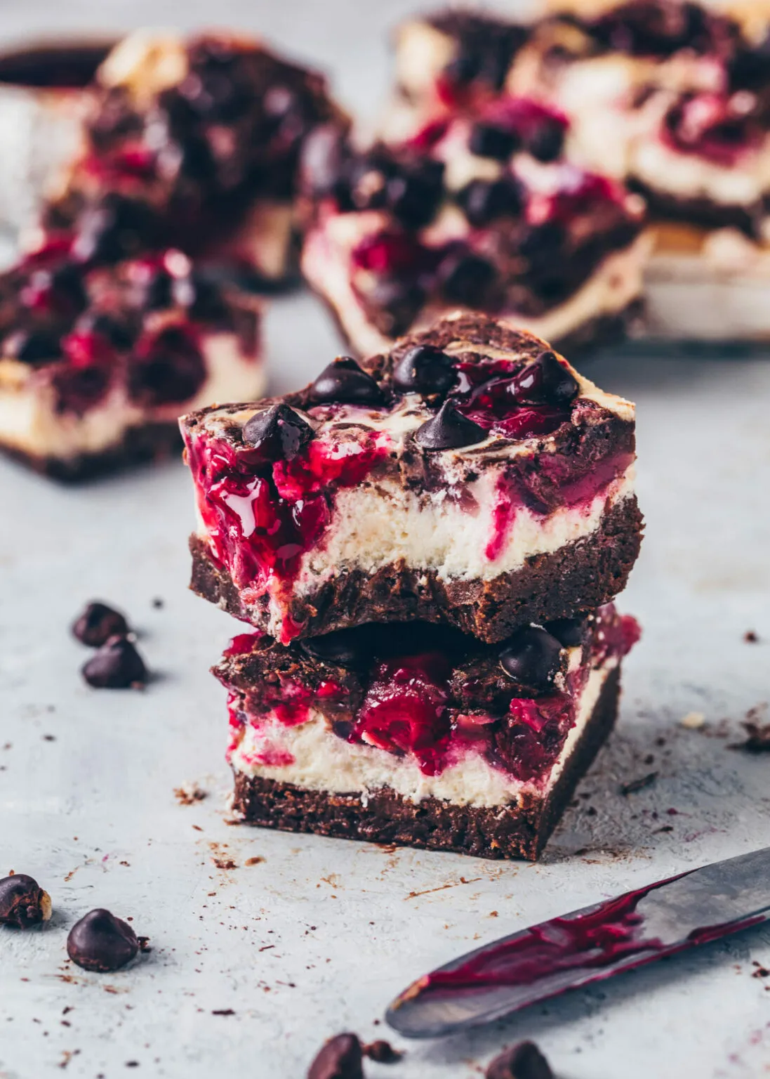 Vegan Cherry Cheesecake Bars