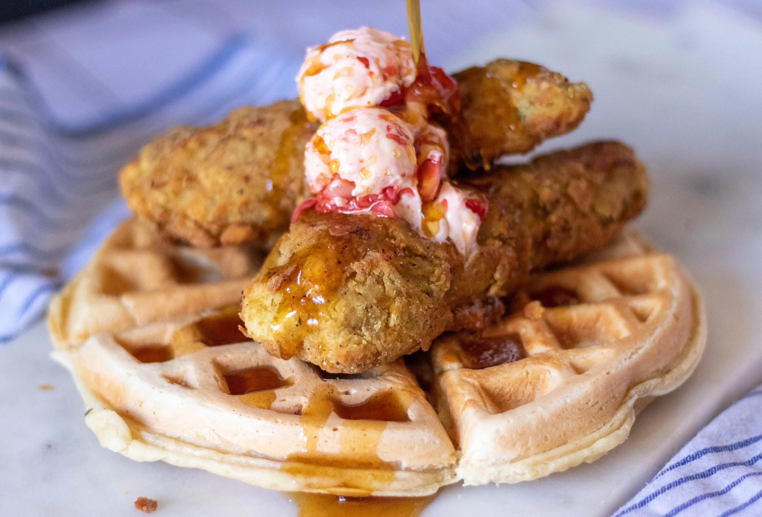 Vegan Chicken and Waffles