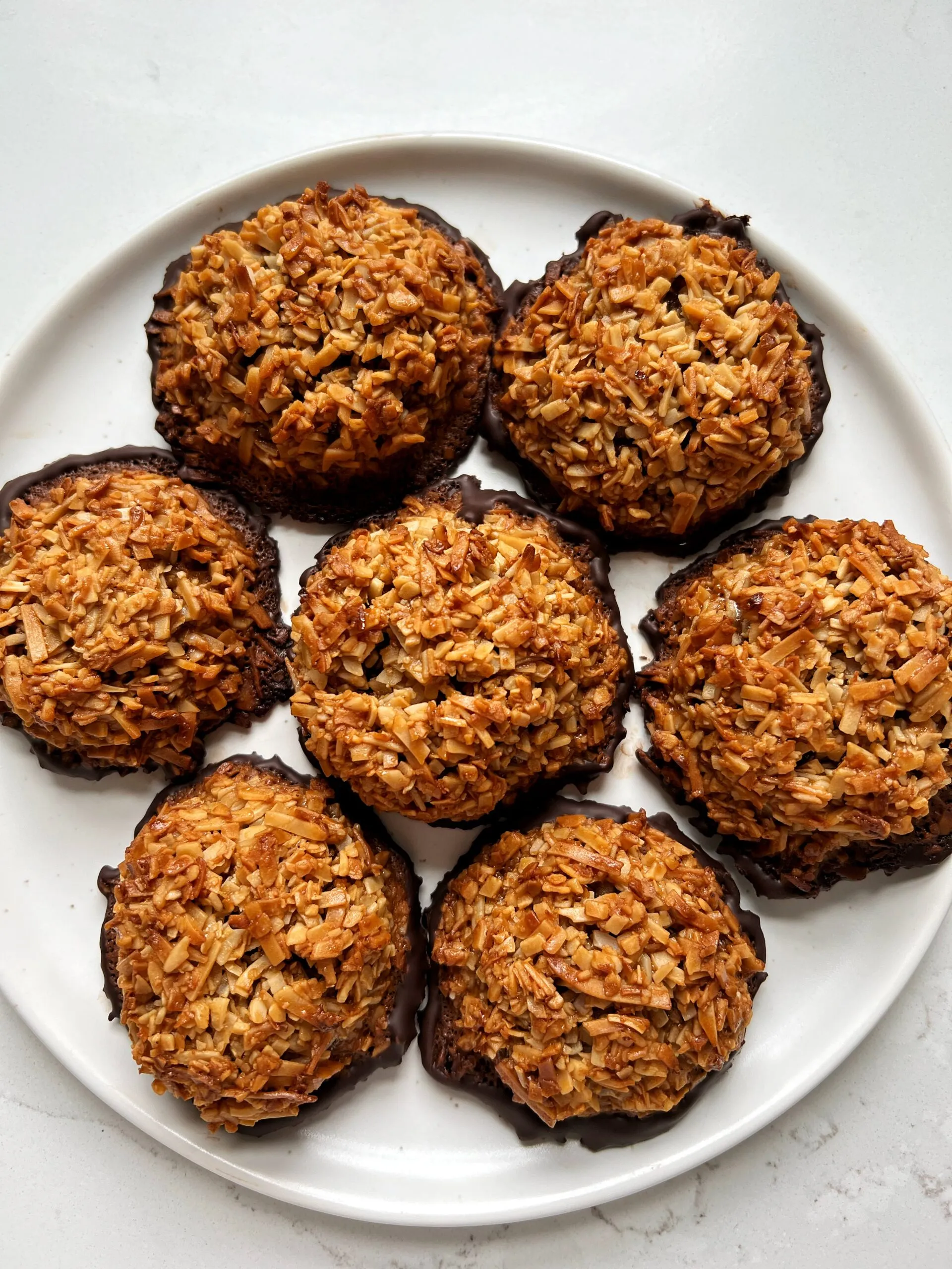 Vegan Chocolate Dipped Coconut Macaroons