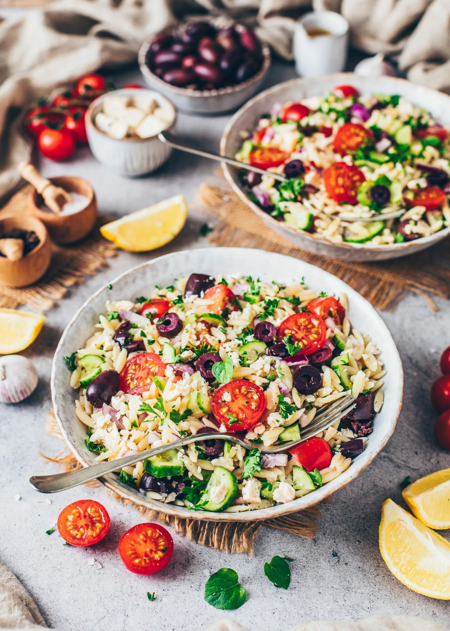 Vegan Greek Orzo Salad