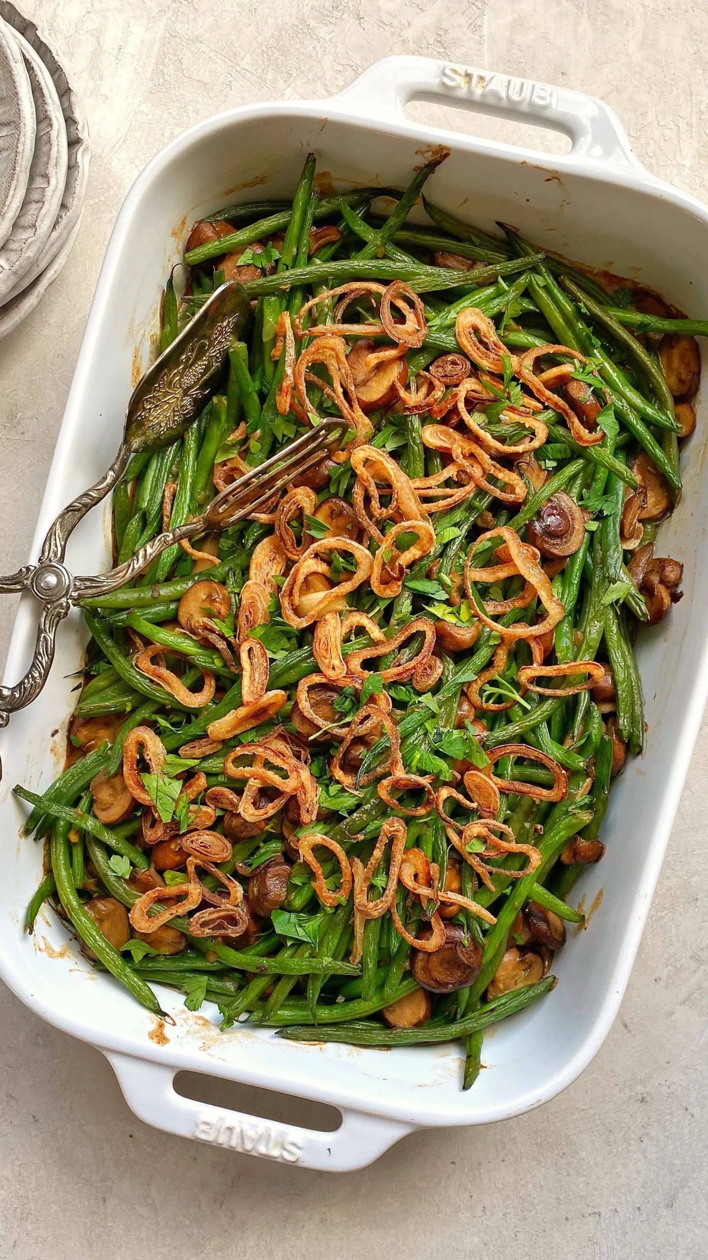 Vegan Green Bean Casserole with Coconut Milk