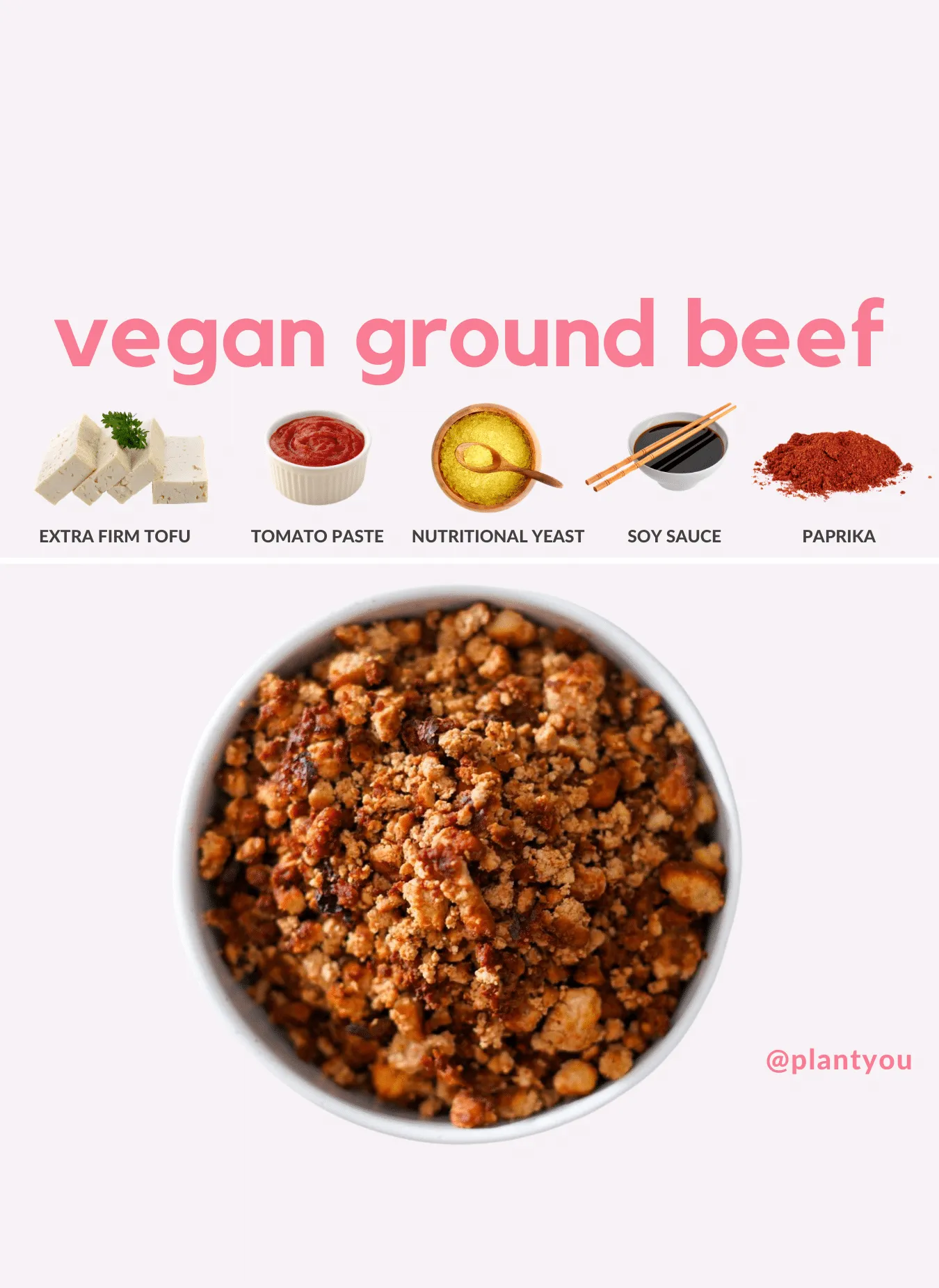 Vegan Ground Beef Substitute Healthy Plant Based Oil Free