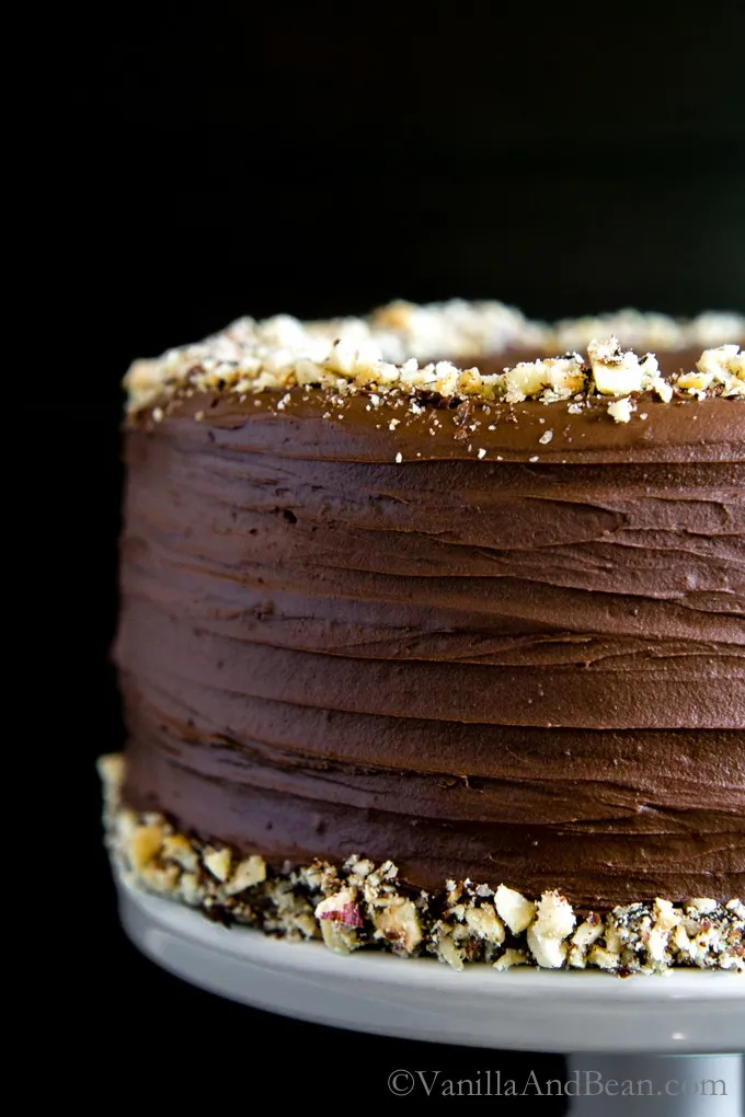 Vegan Hazelnut Cake with Whipped Chocolate Ganache