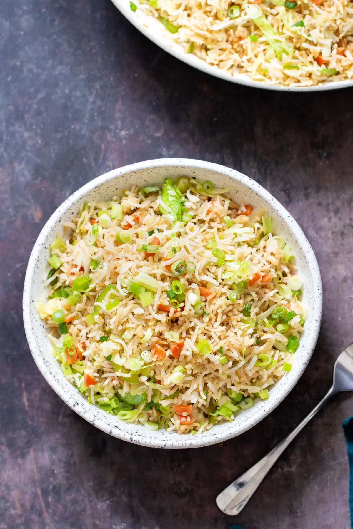 Vegan Indo Chinese Egg Fried Rice