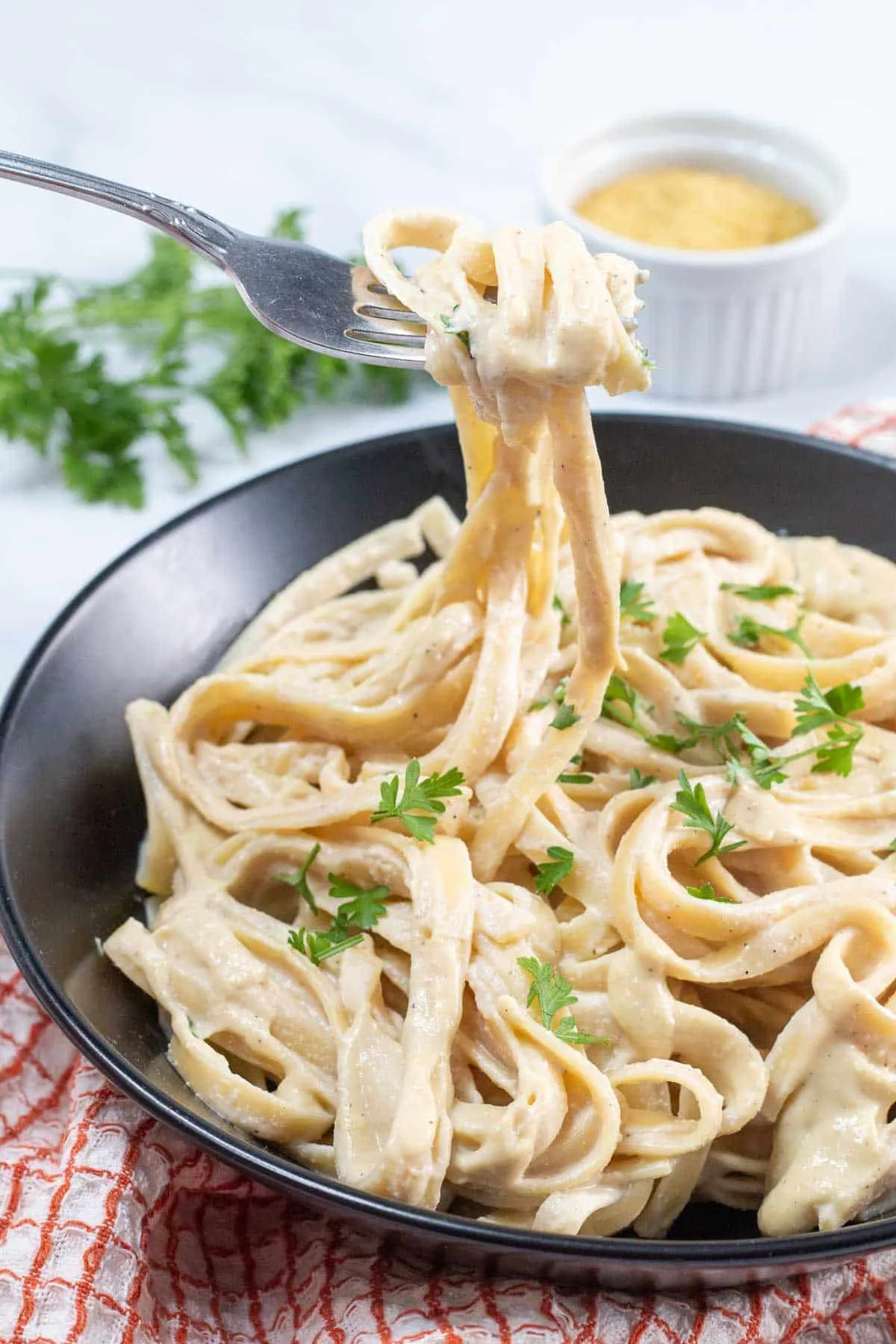 Vegan Lemon Fettuccine Alfredo