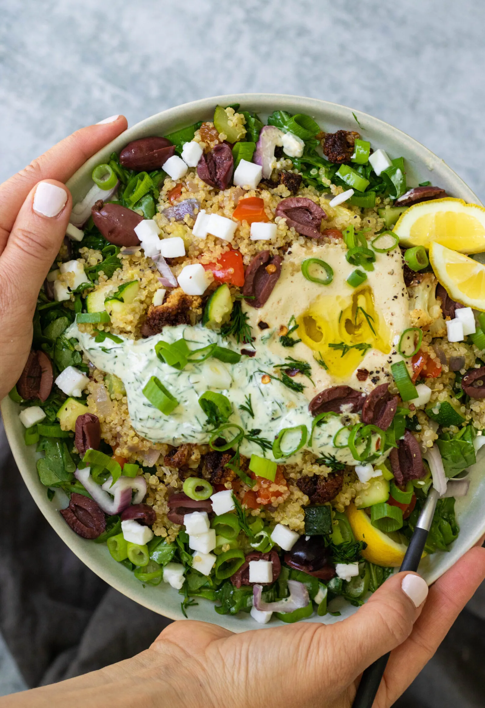 Vegan Mediterranean Quinoa Bowl