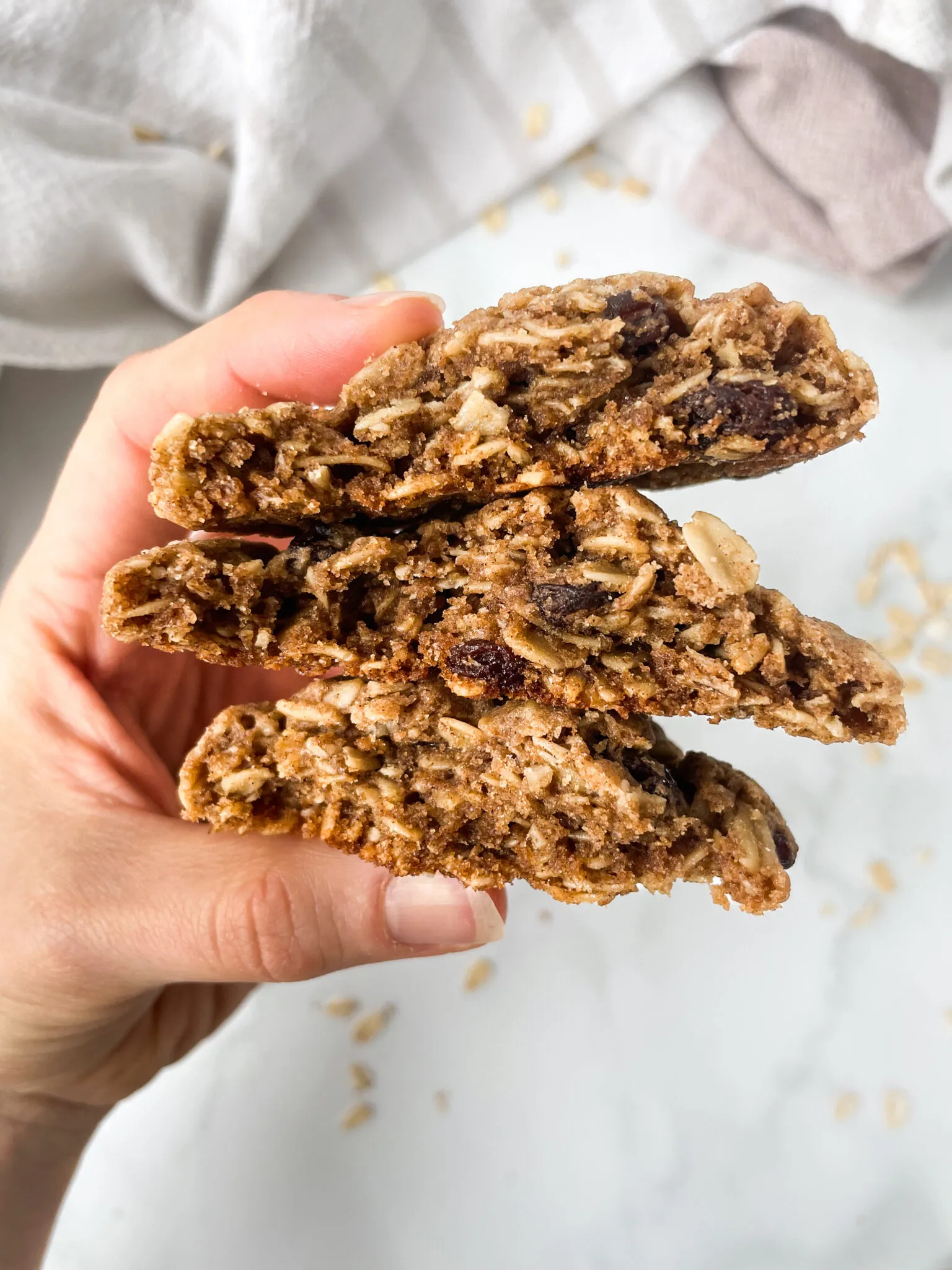 Vegan Oatmeal Raisin Protein Cakes
