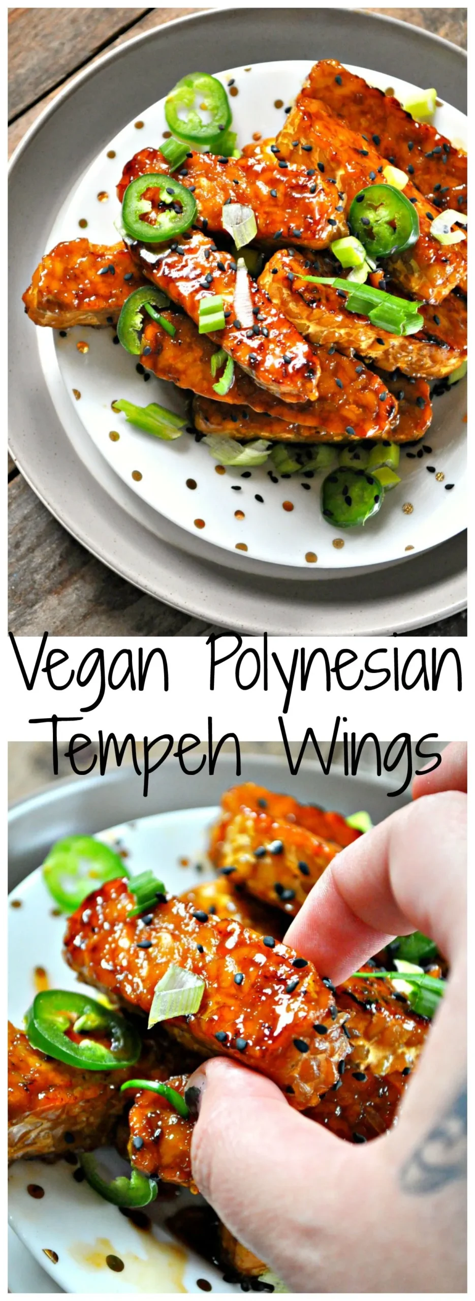 Vegan Polynesian Tempeh Wings
