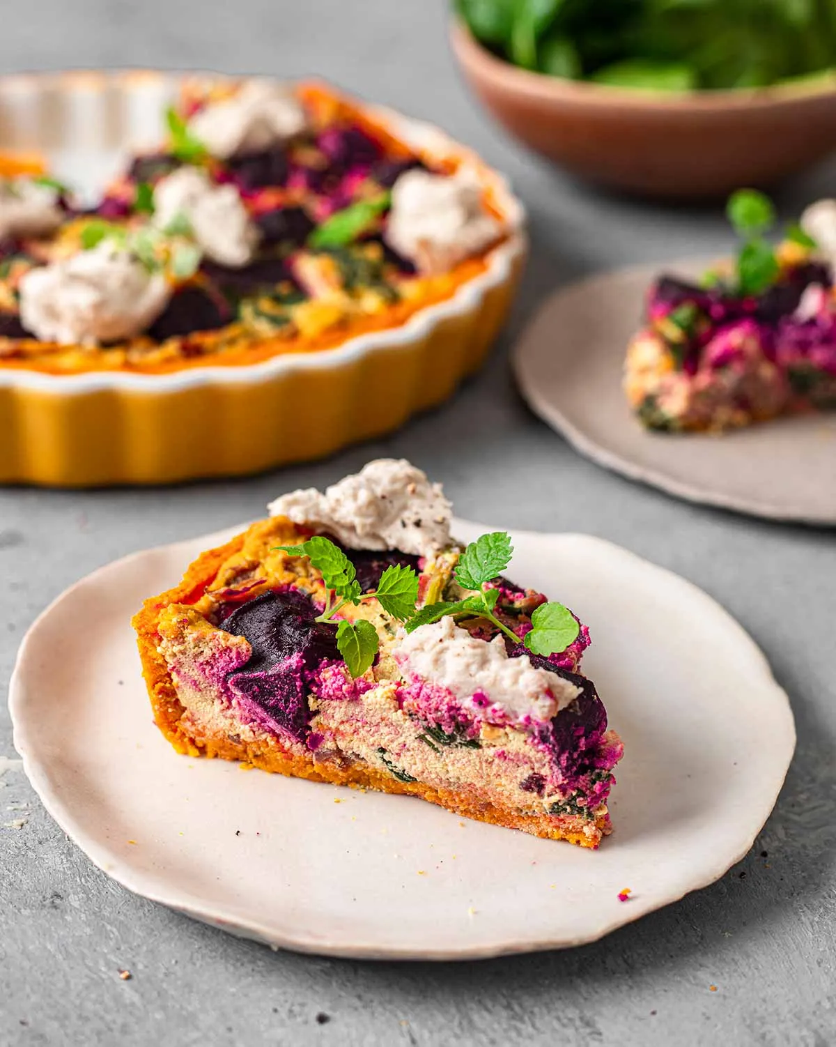 Vegan Quiche with Pumpkin Crust