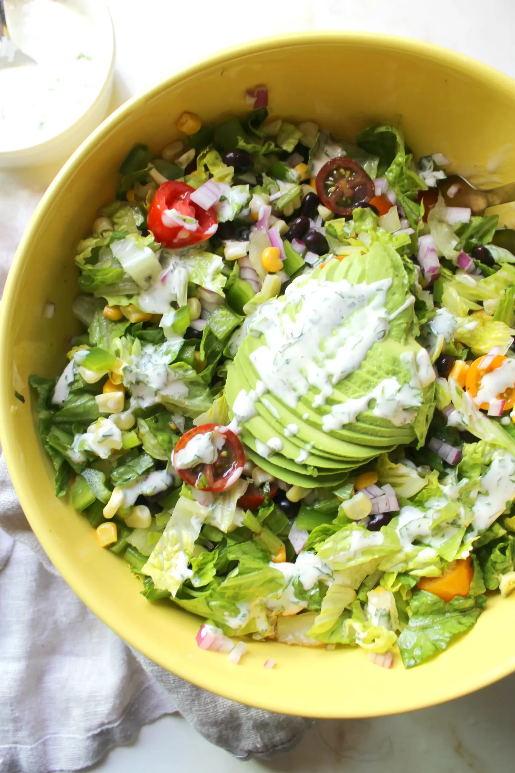Vegetable Chopped Salad with Ranch