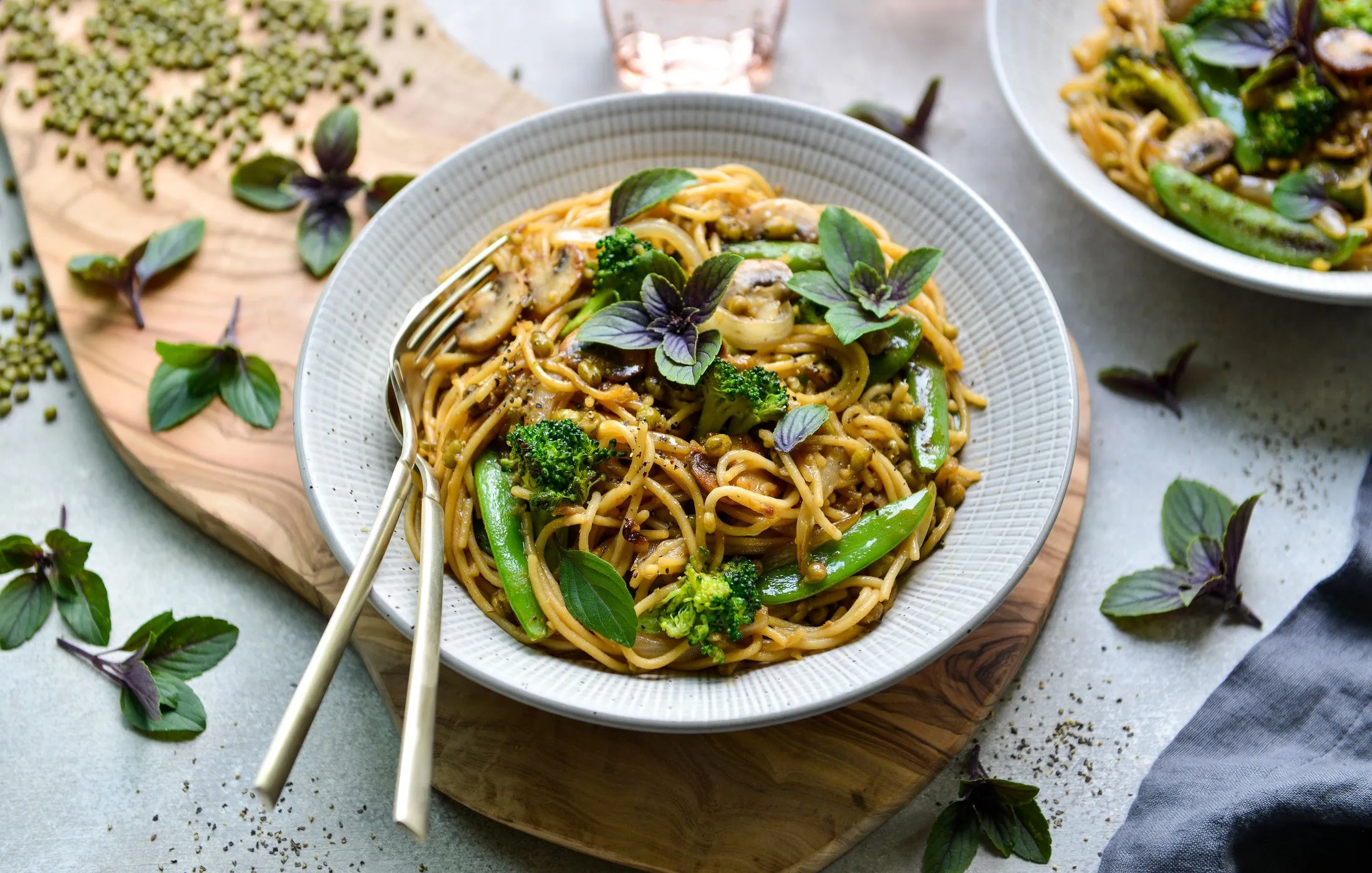Vegetable Stir Fry Mung Bean Noodles