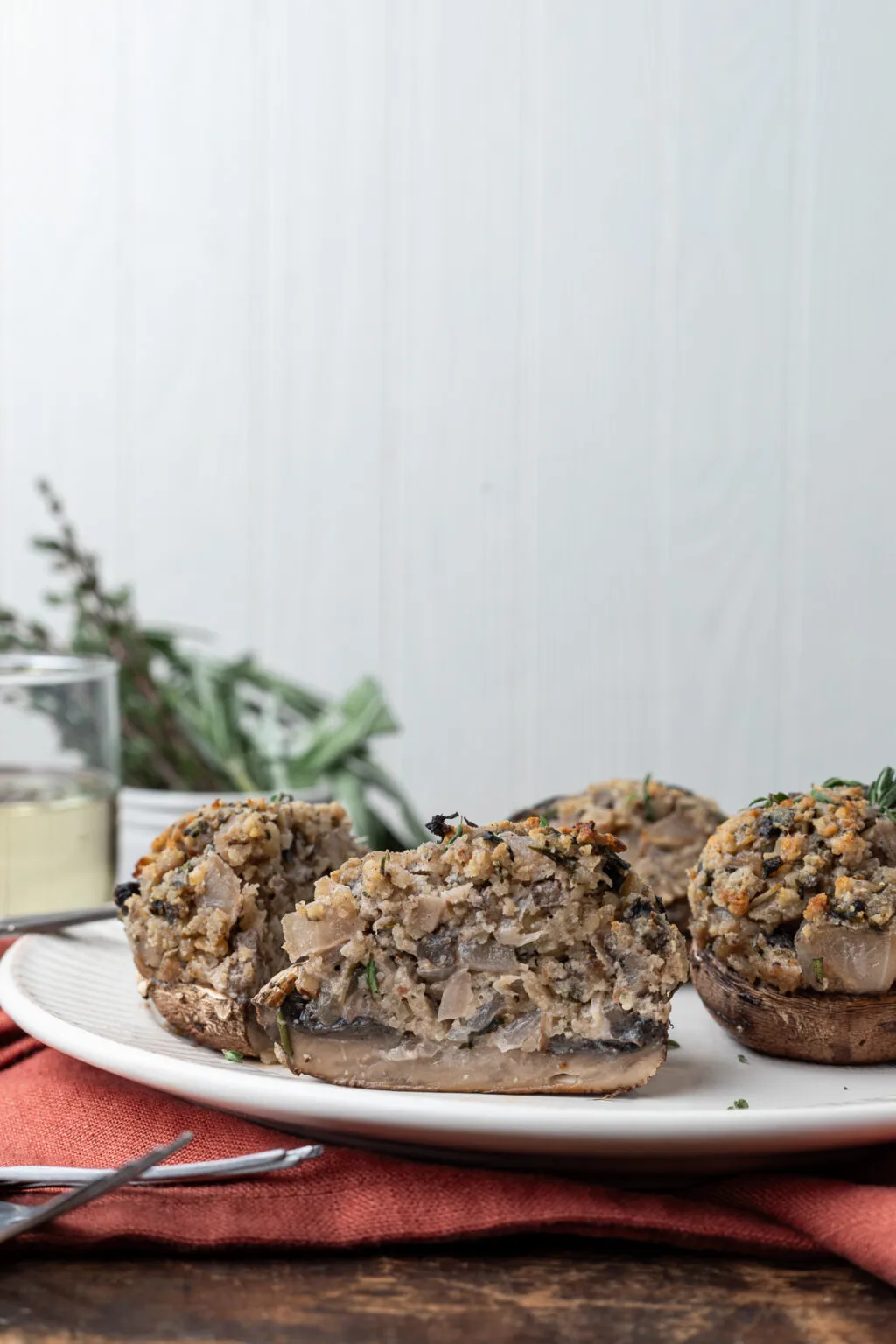 Vegetarian Boursin Stuffed Portobello Mushrooms