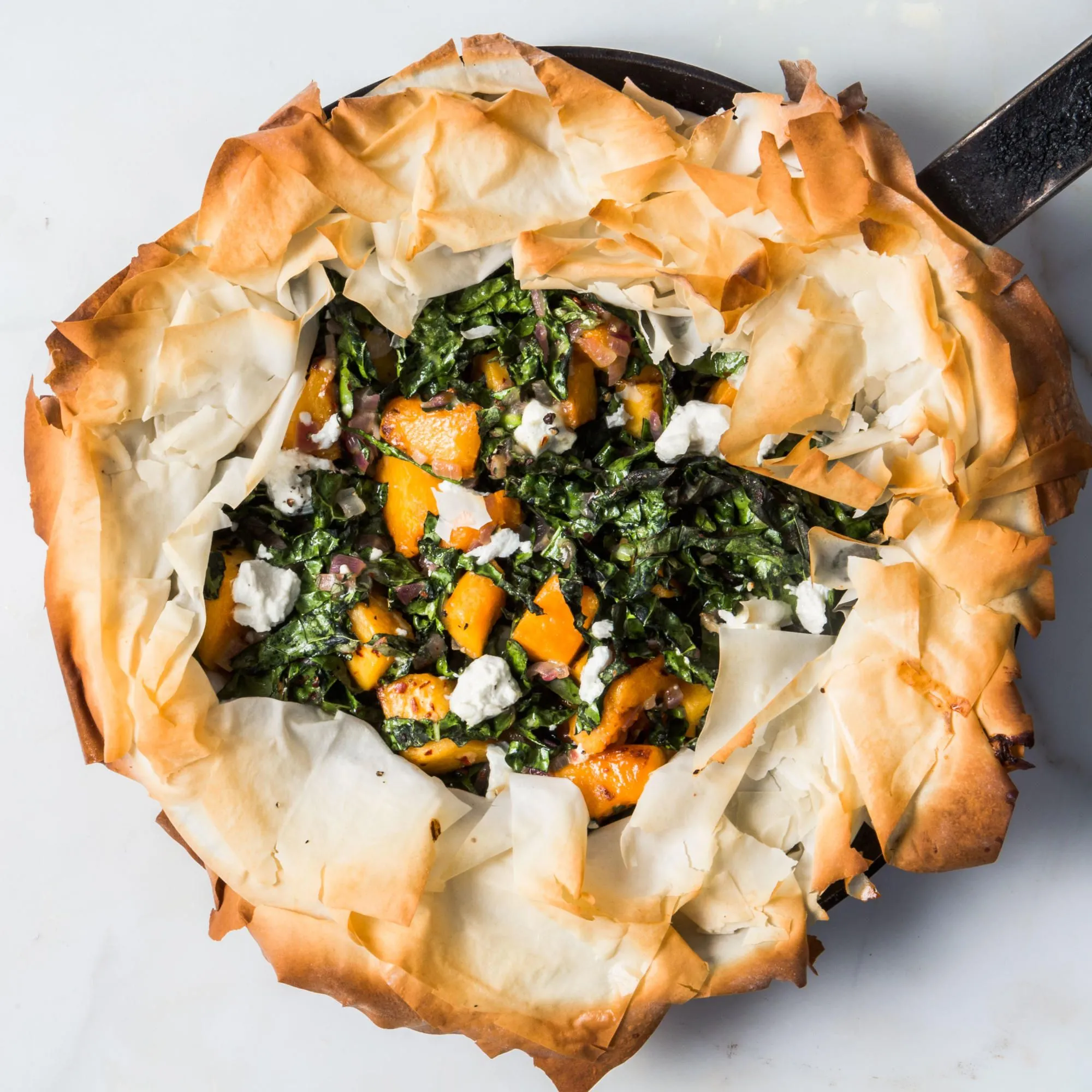 Veggie Skillet Phyllo Pie
