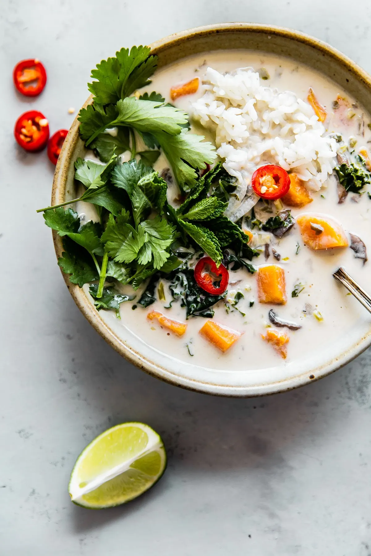 Veggie Thai Coconut Soup Tom Kha