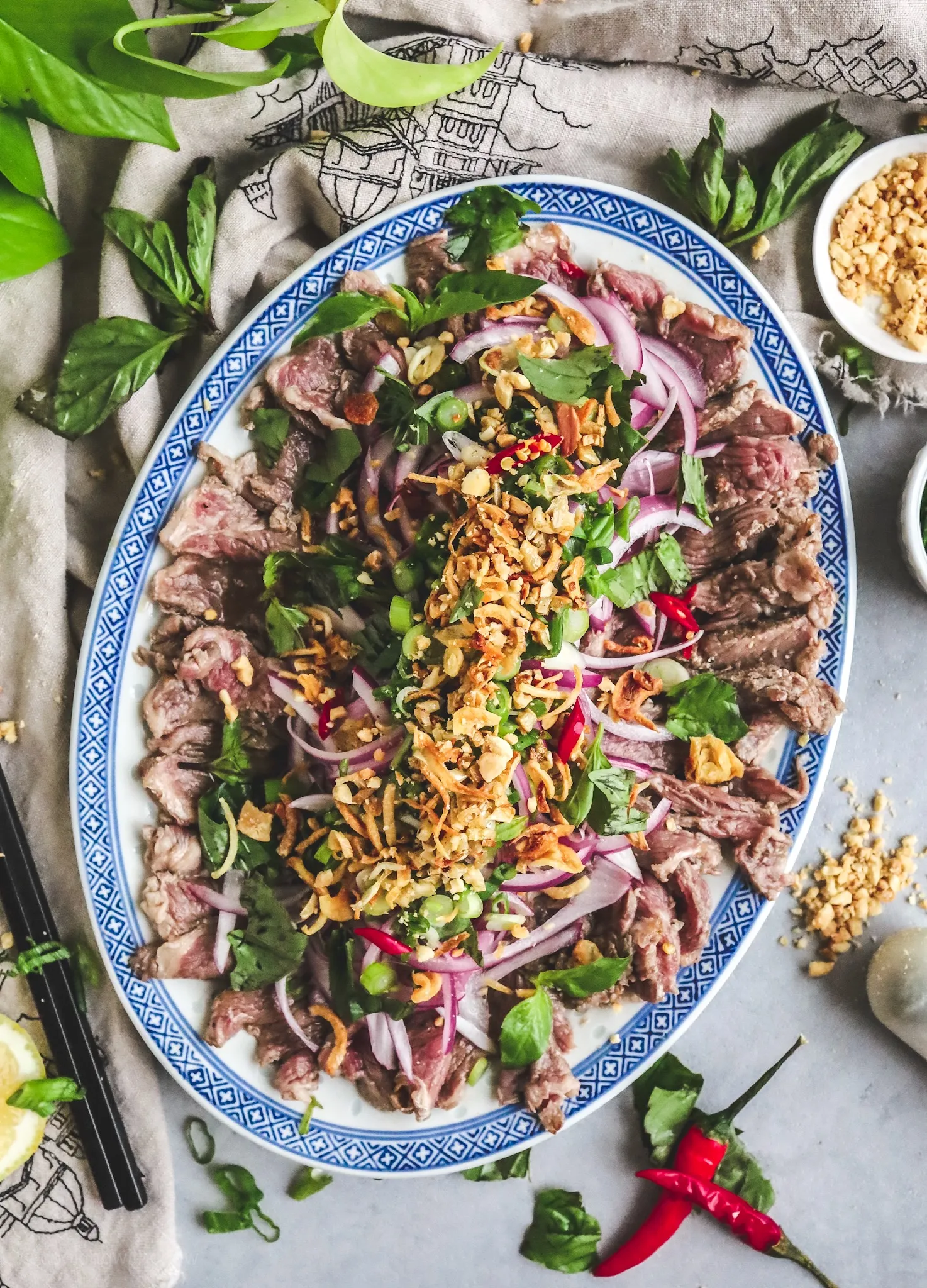 Vietnamese Rare Beef Salad Bò Tái Chanh