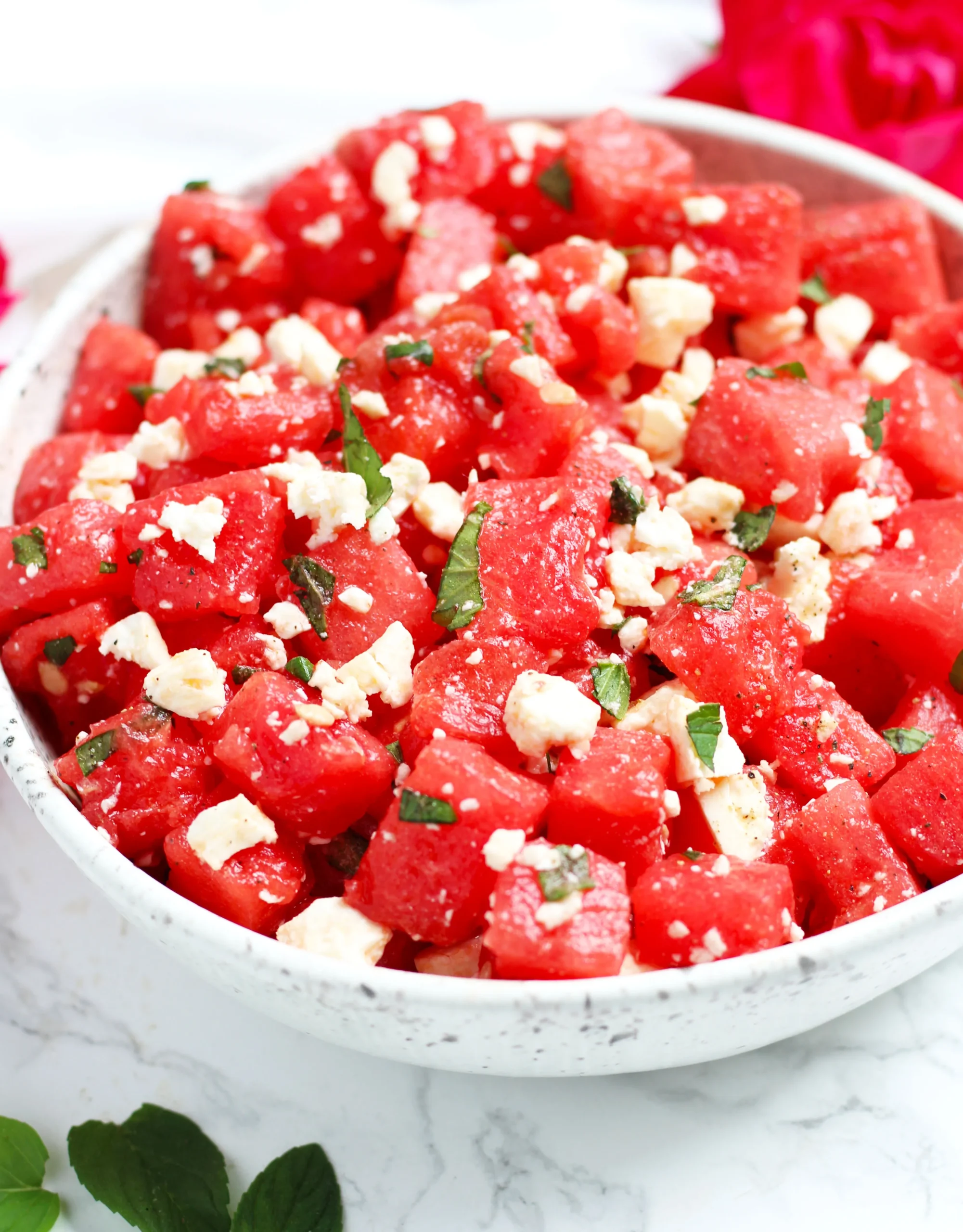 Watermelon Tomato Feta Salad with Mint