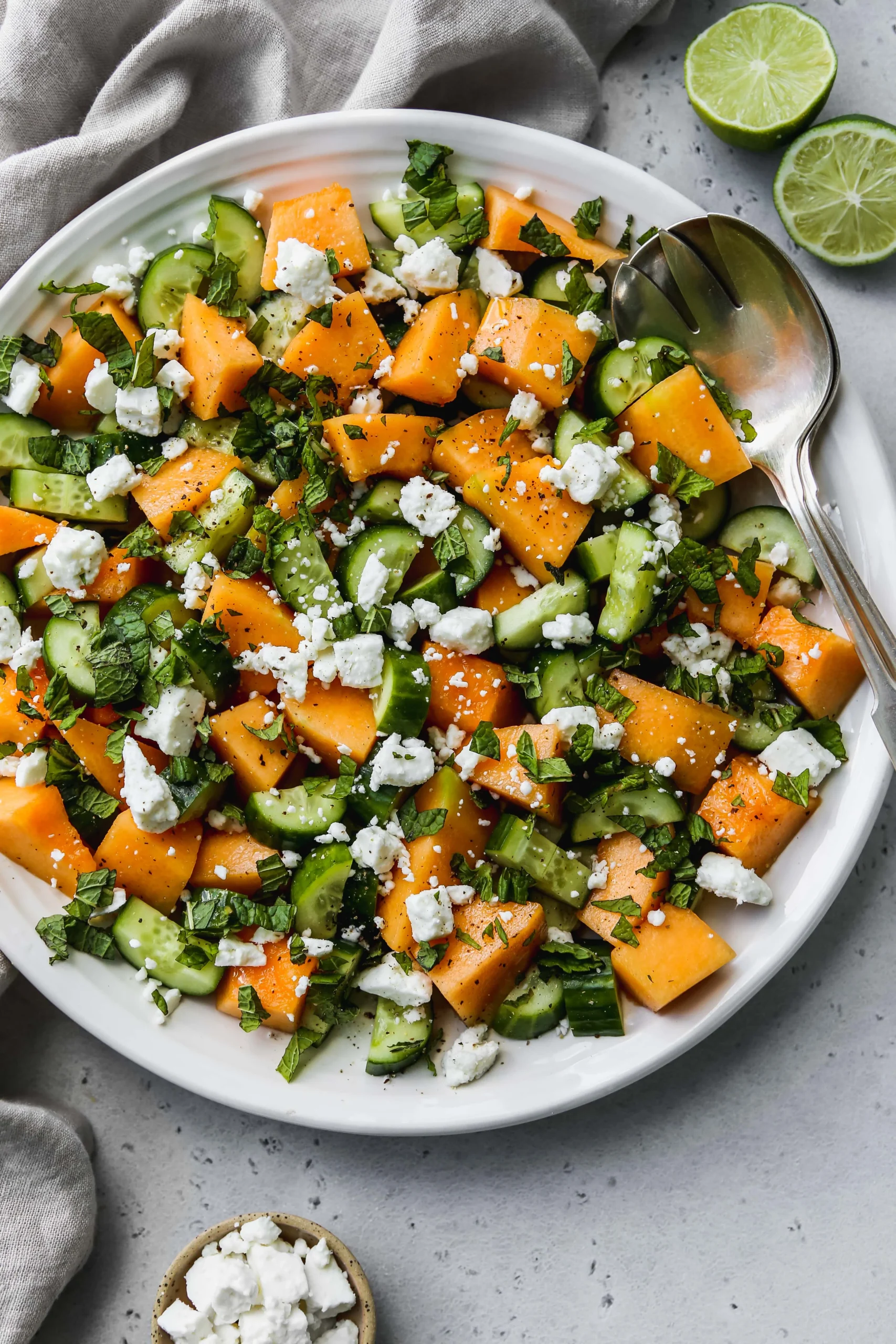 Watermelon and Cantaloupe Salad