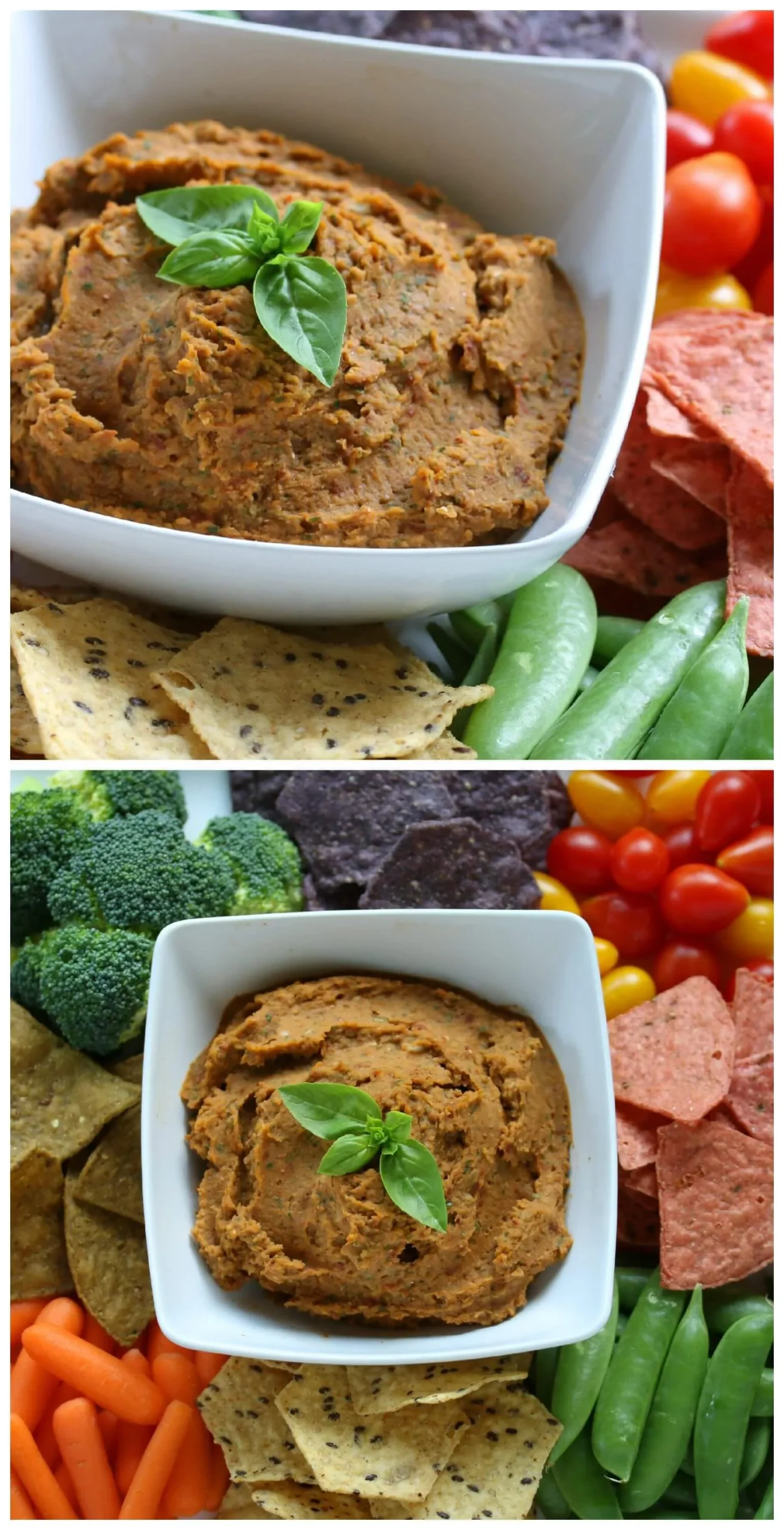 White Bean Dip with Pesto and Sun-Dried Tomatoes