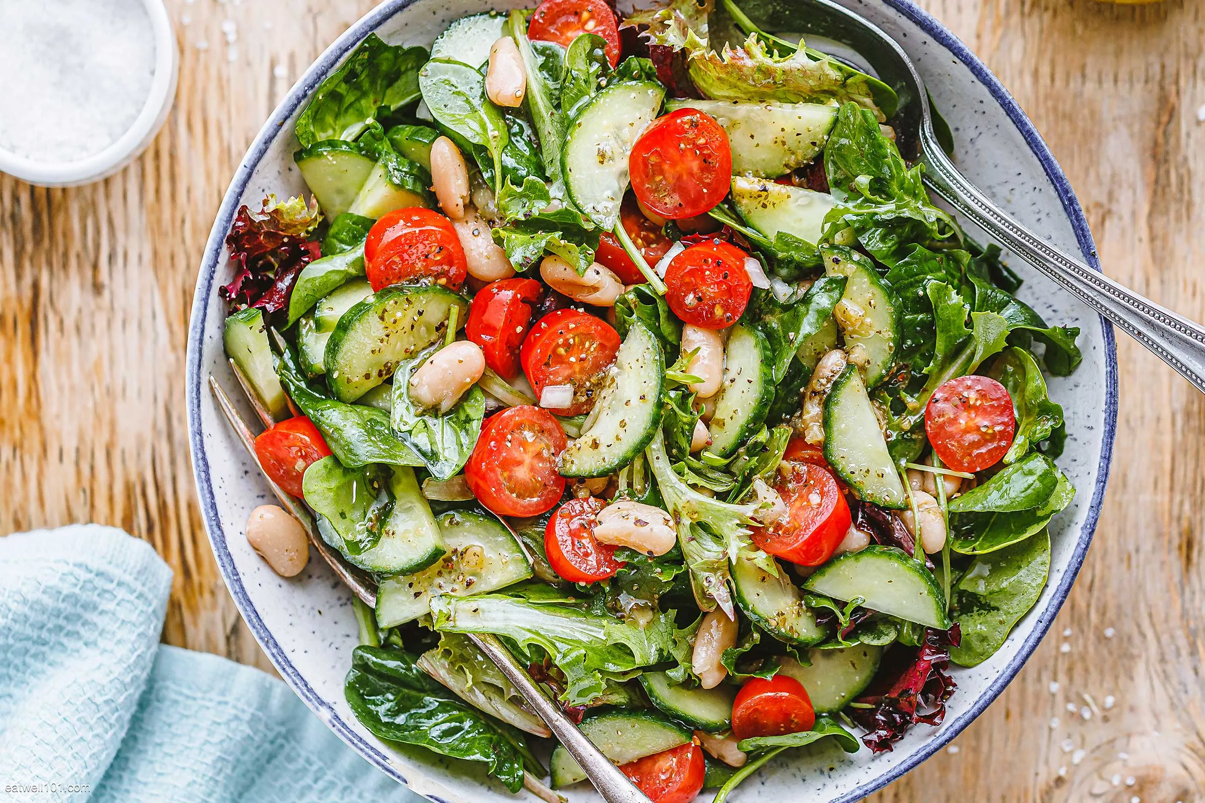 White Bean Tomato Cucumber Salad