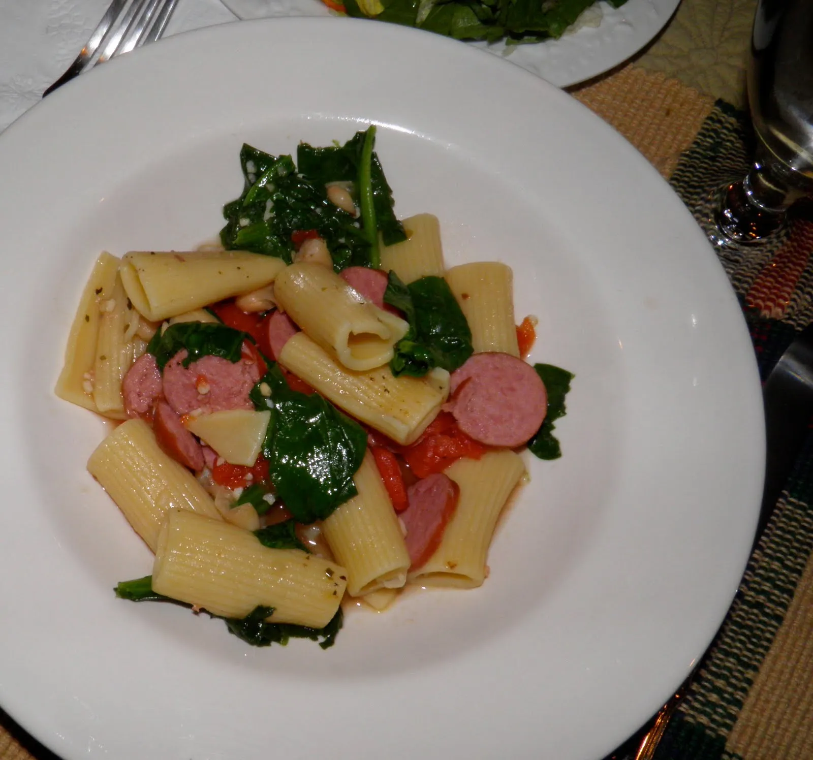 White Bean and Sausage Rigatoni