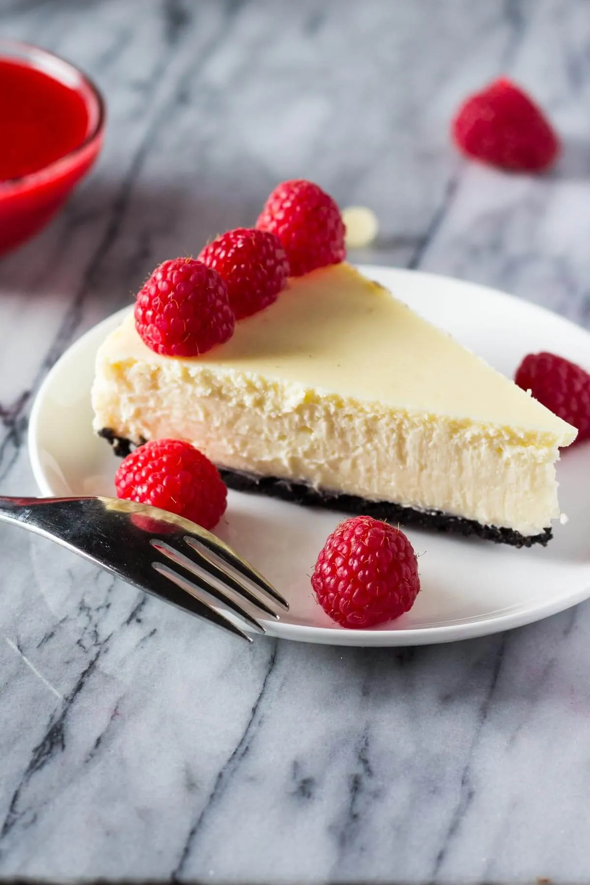 White Chocolate Cheesecake with White Chocolate Frosting