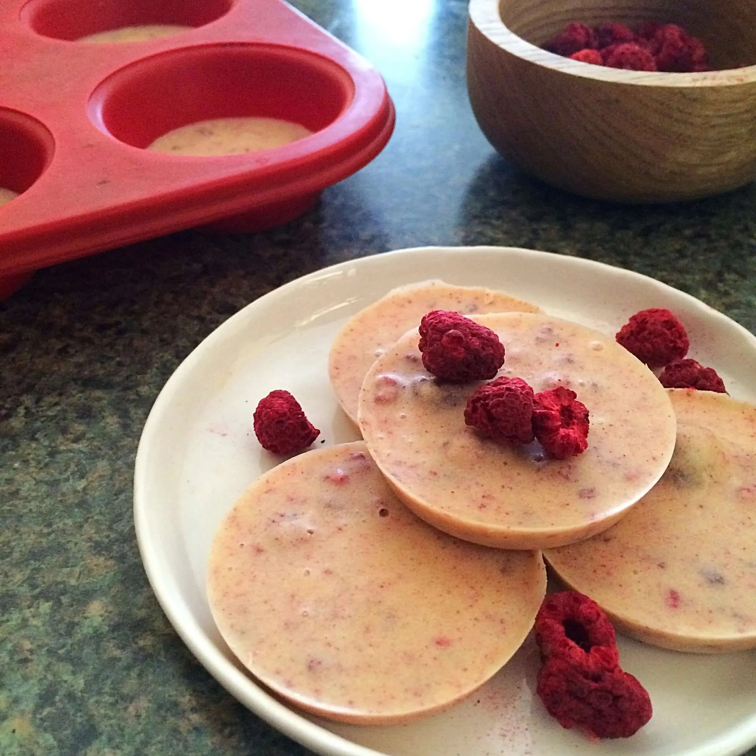 White Chocolate Cups with Raspberry Fool