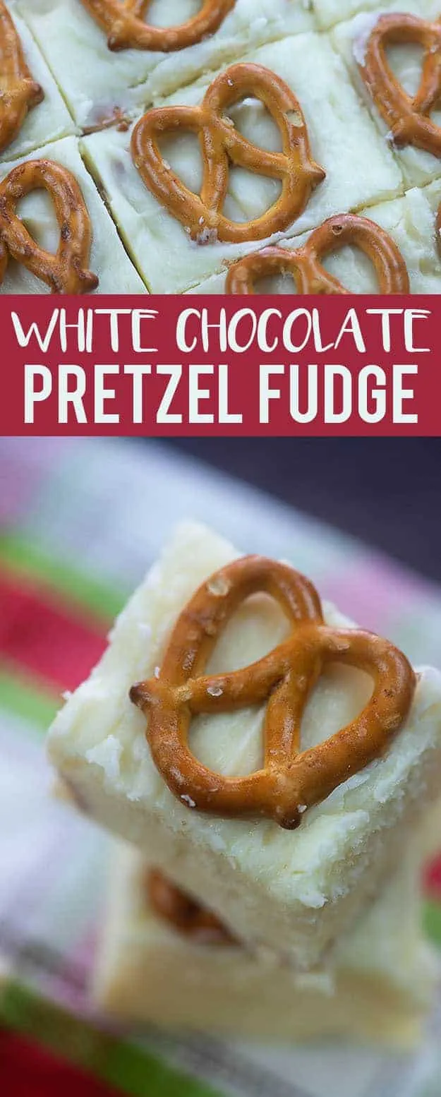 White Chocolate Pretzel Fudge