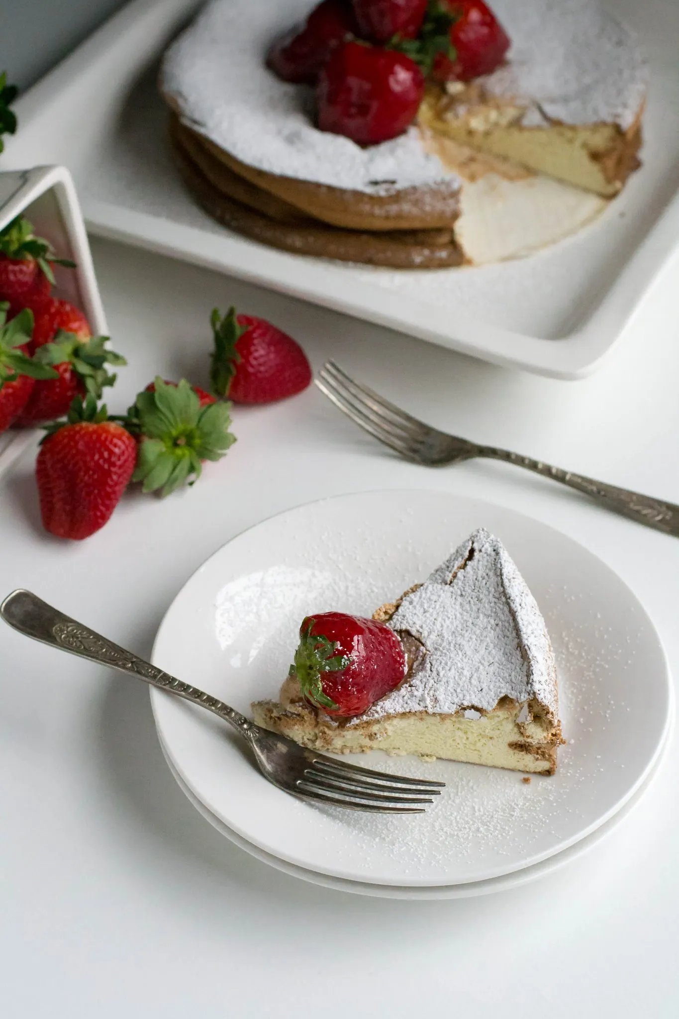 White Flourless Chocolate Cake