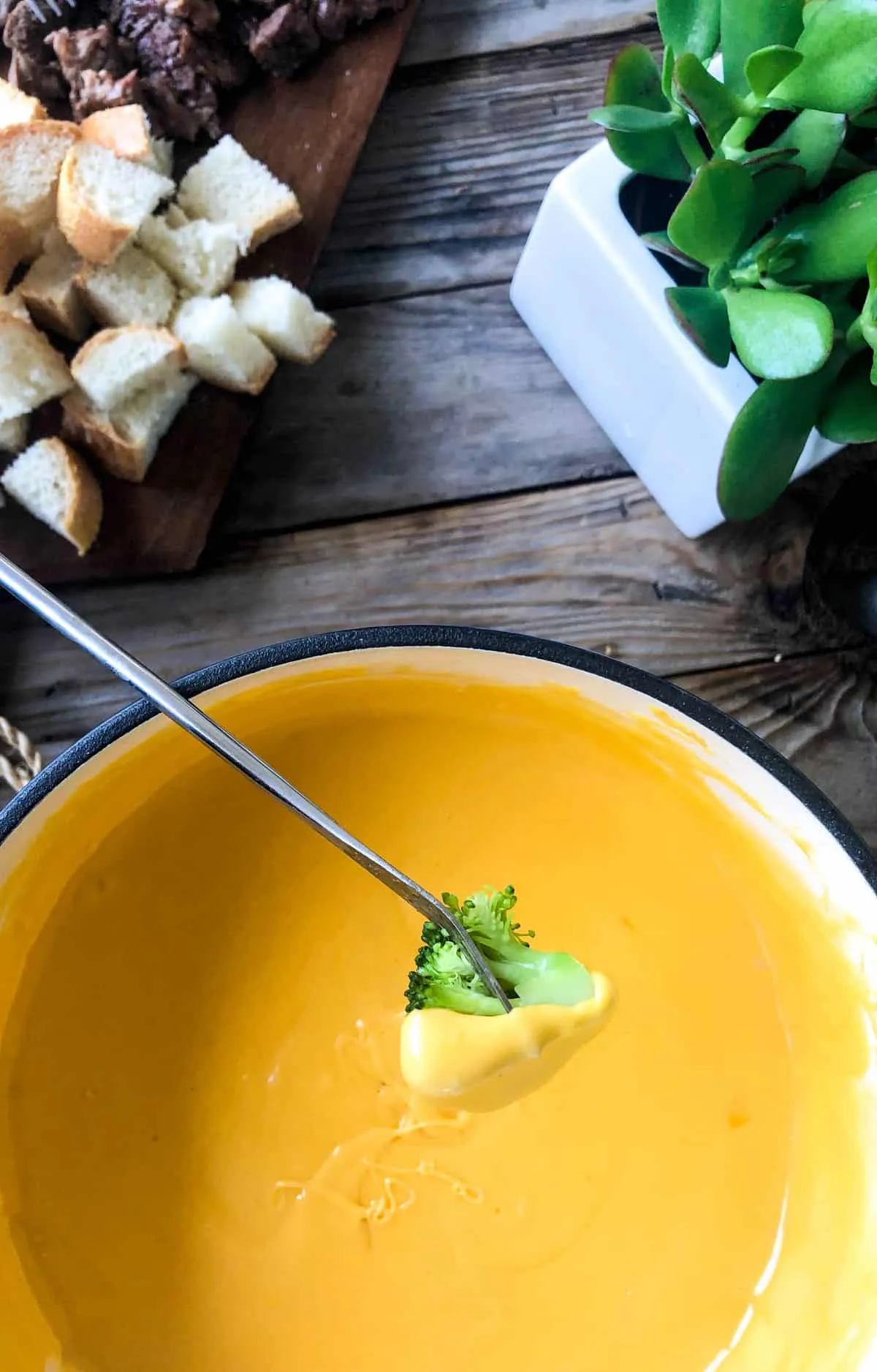 Wild Garlic Cheese Fondue