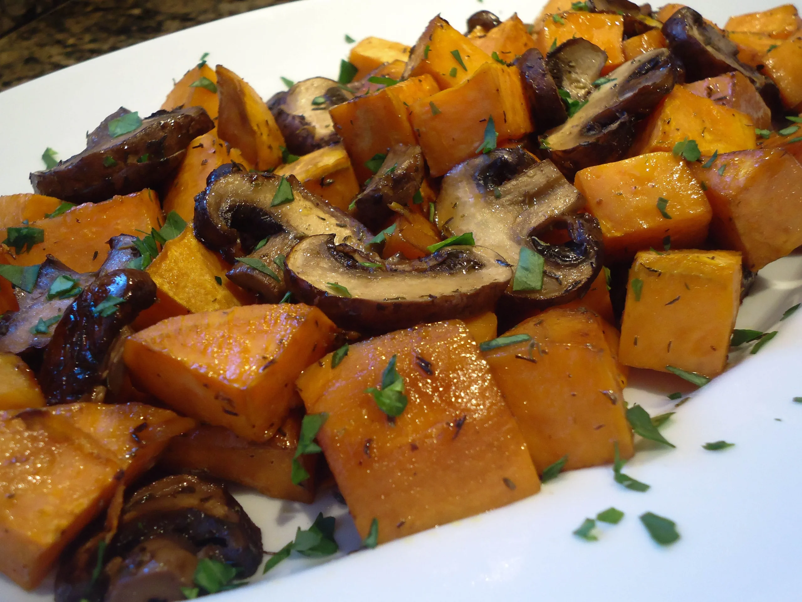 Wild Mushroom Asparagus and Potato Symphony
