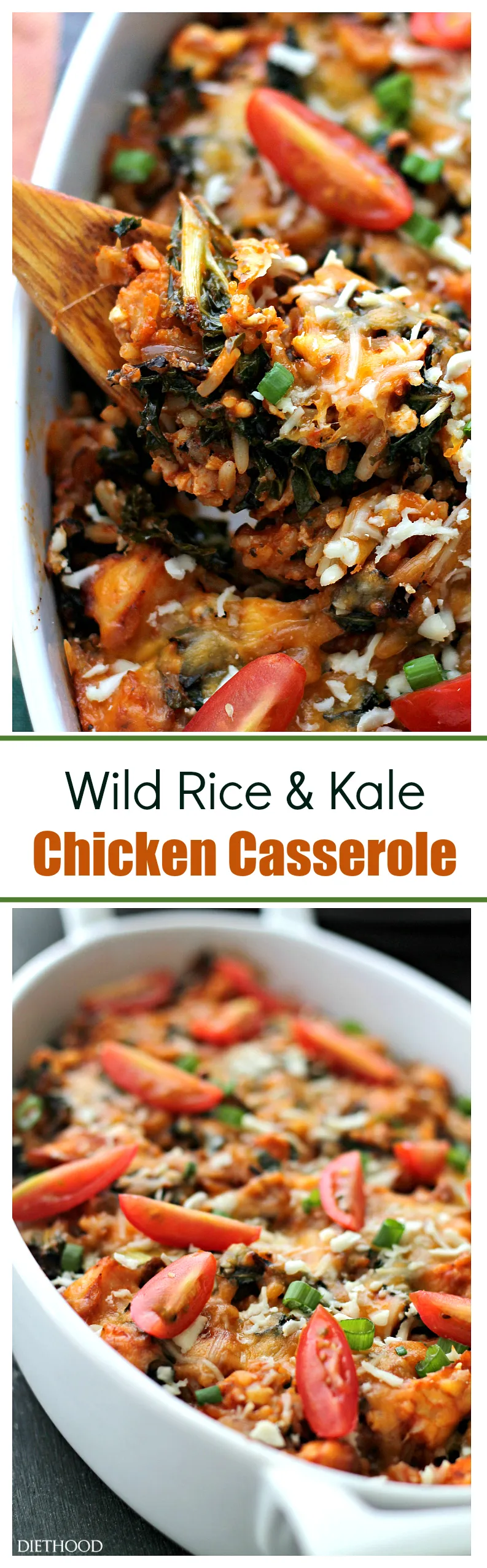 Wild Rice Kale Chicken Casserole