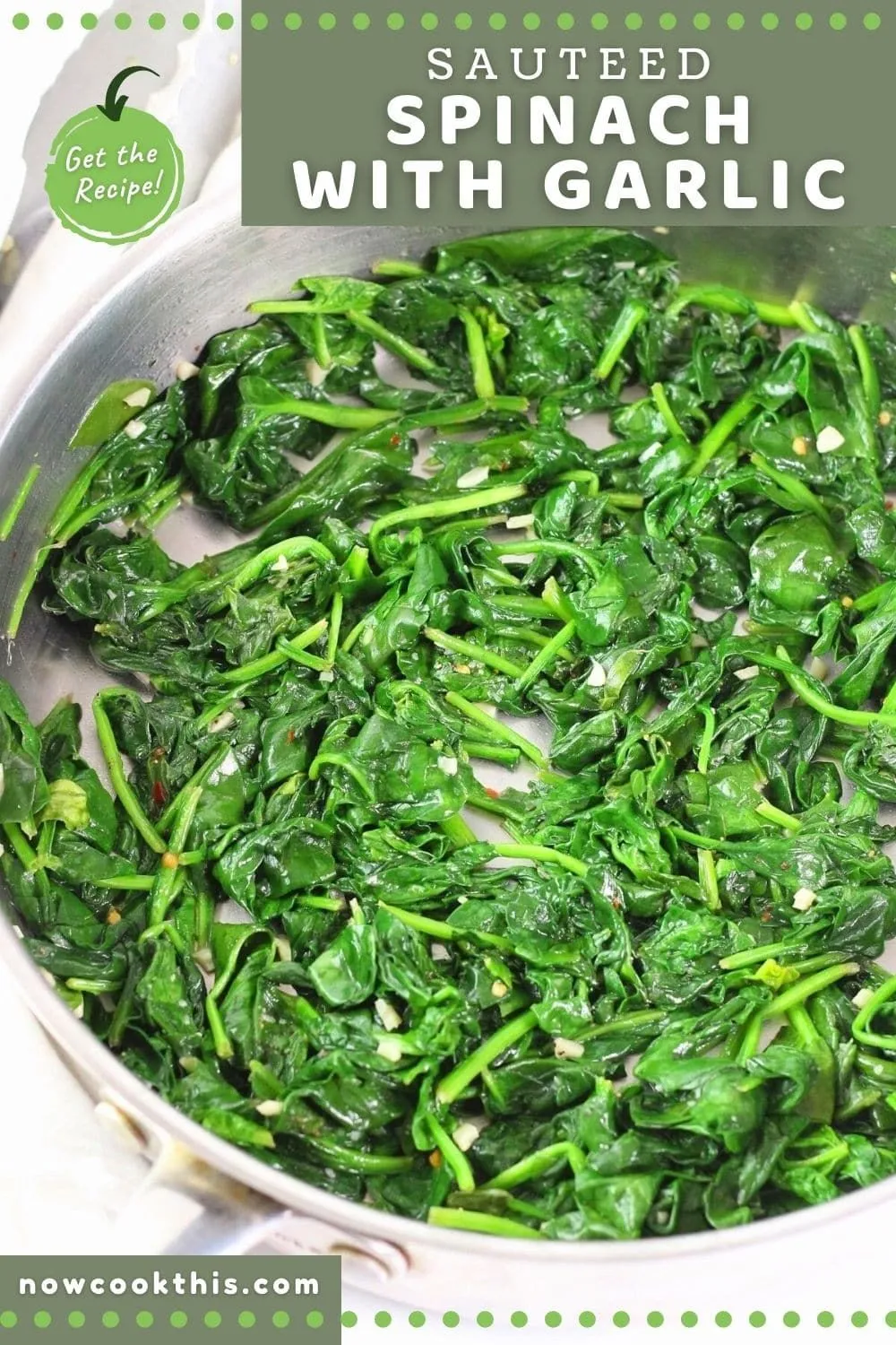 Wilted Baby Spinach with Garlic and Oil
