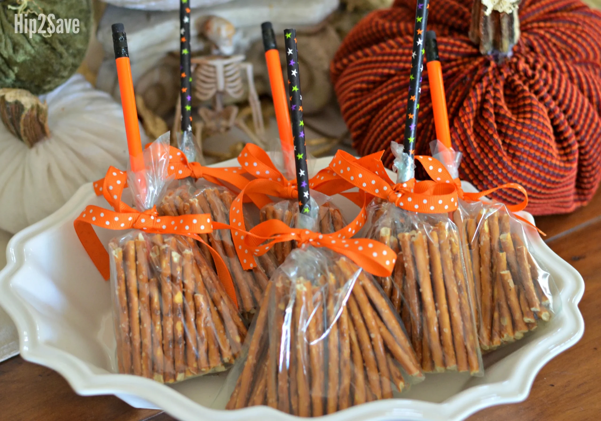 Witch's Broom Halloween Snacks