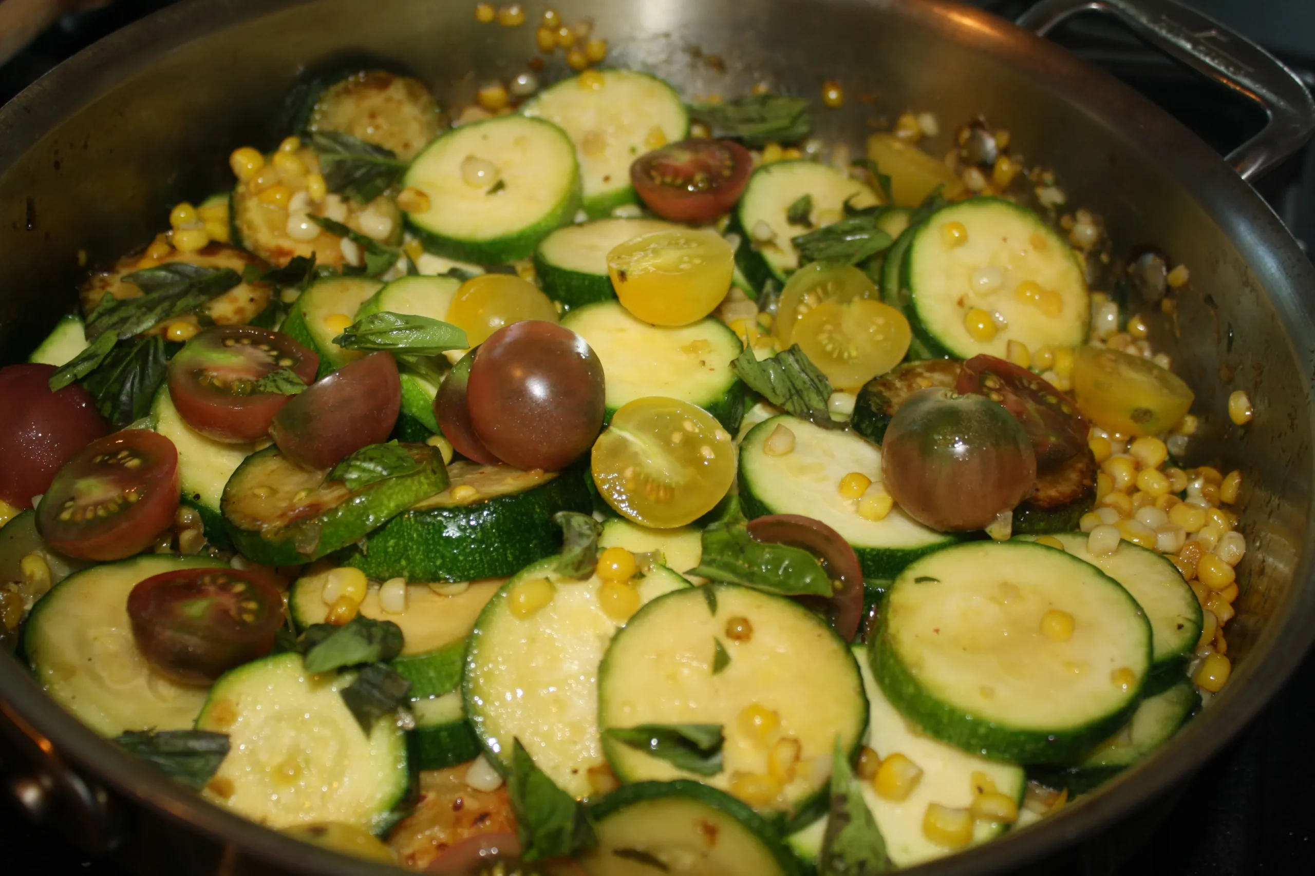 Zucchini Corn and Tomato Sauté