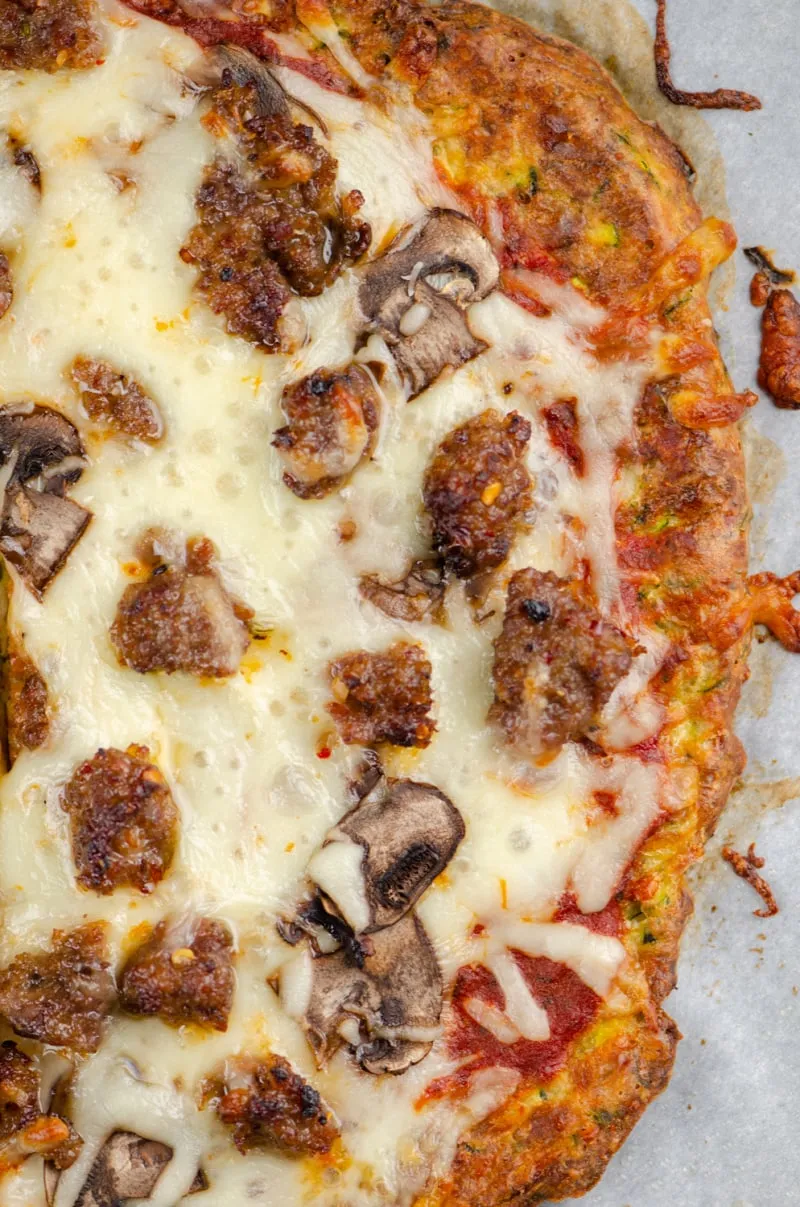 Zucchini Noodle Crusted Pizza Pie