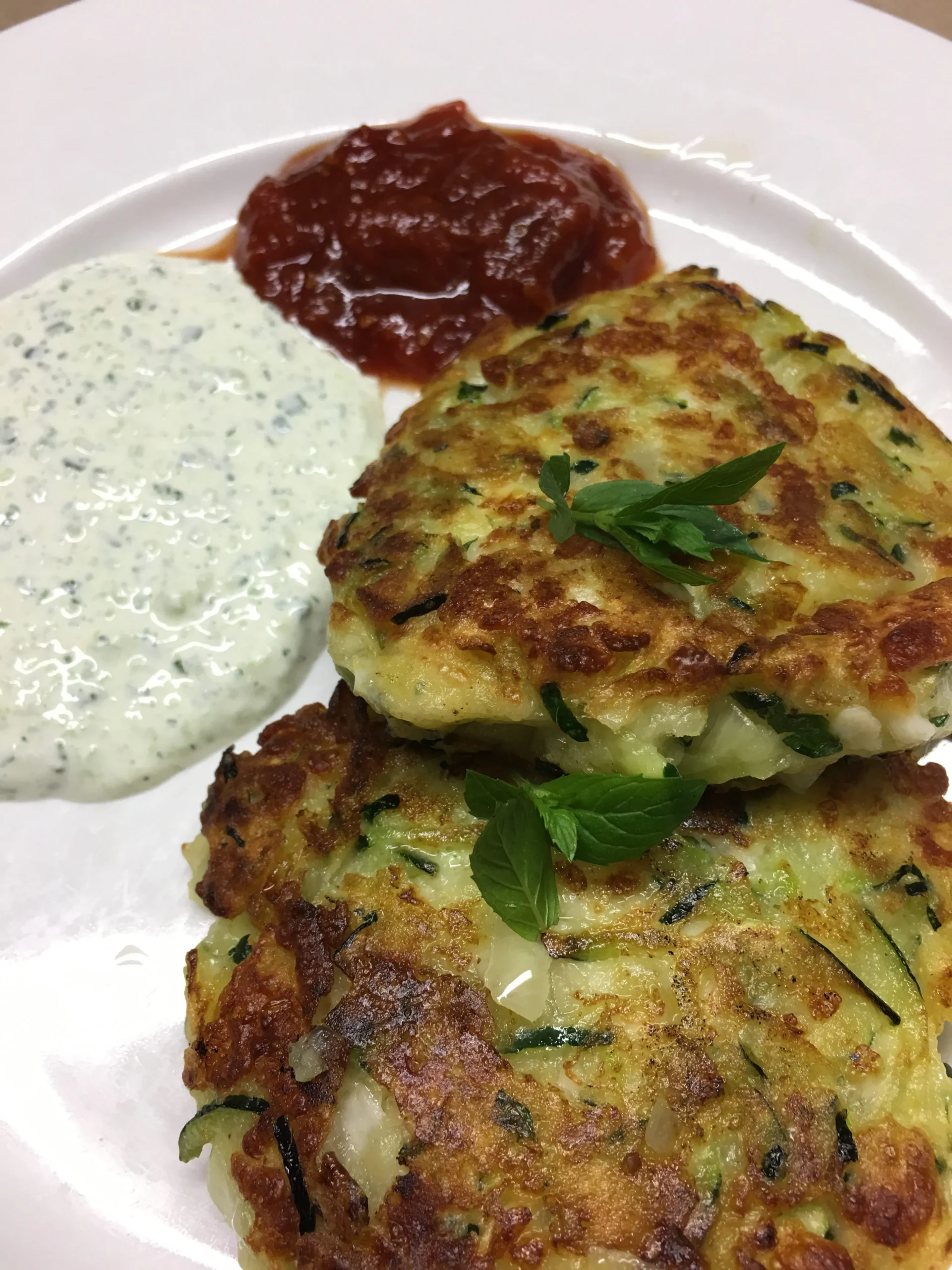 Zucchini and Haloumi Fritters