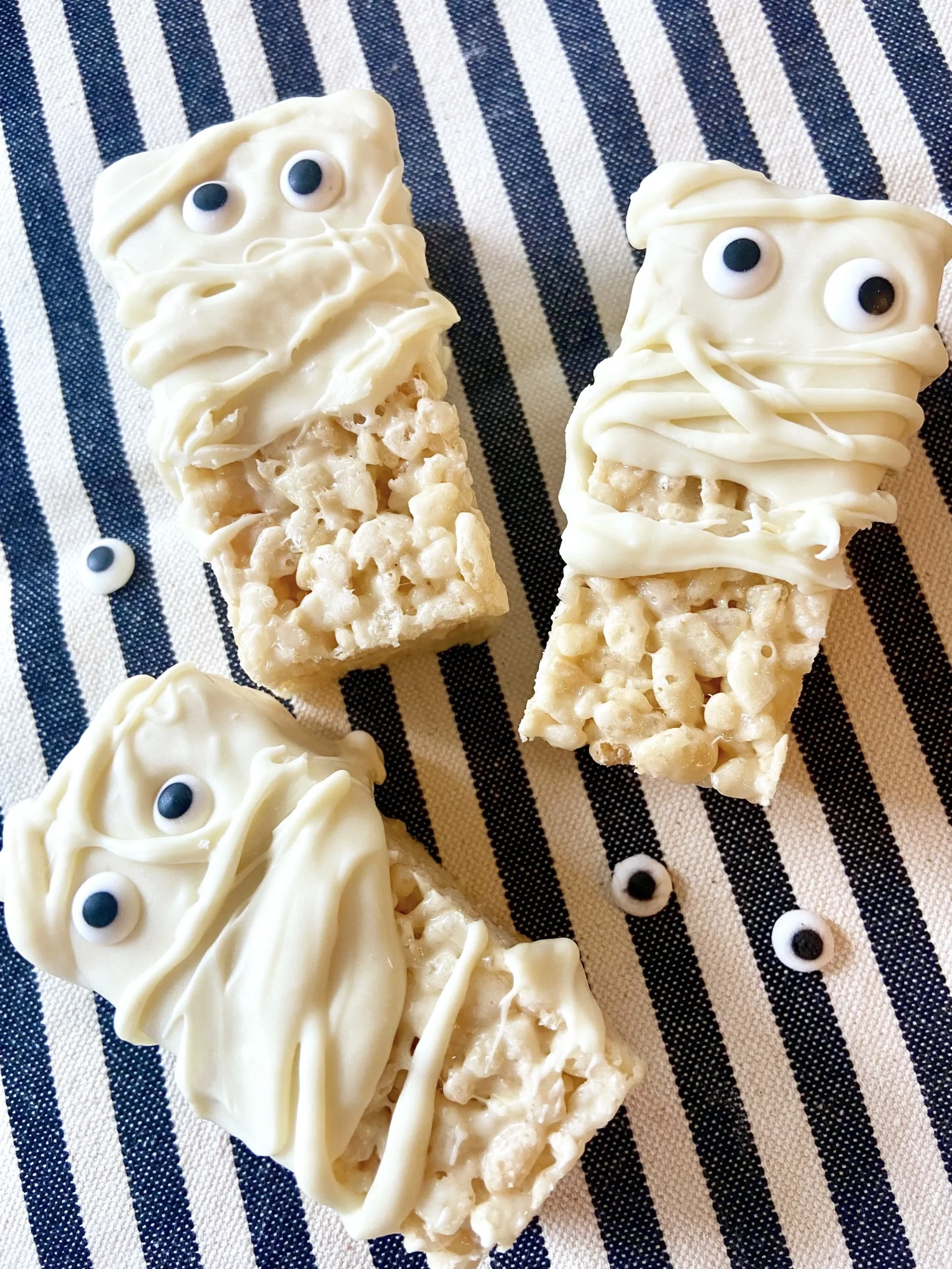 browned butter mummy rice krispie treats