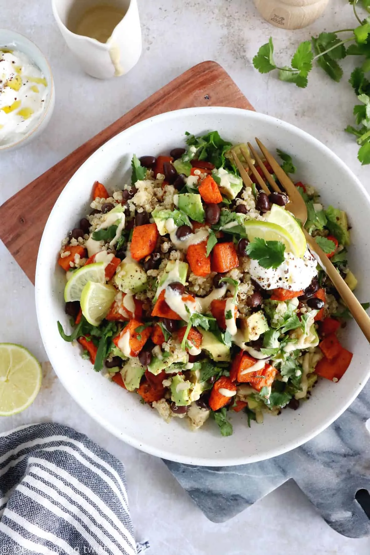 cajun butternut squash quinoa bowl