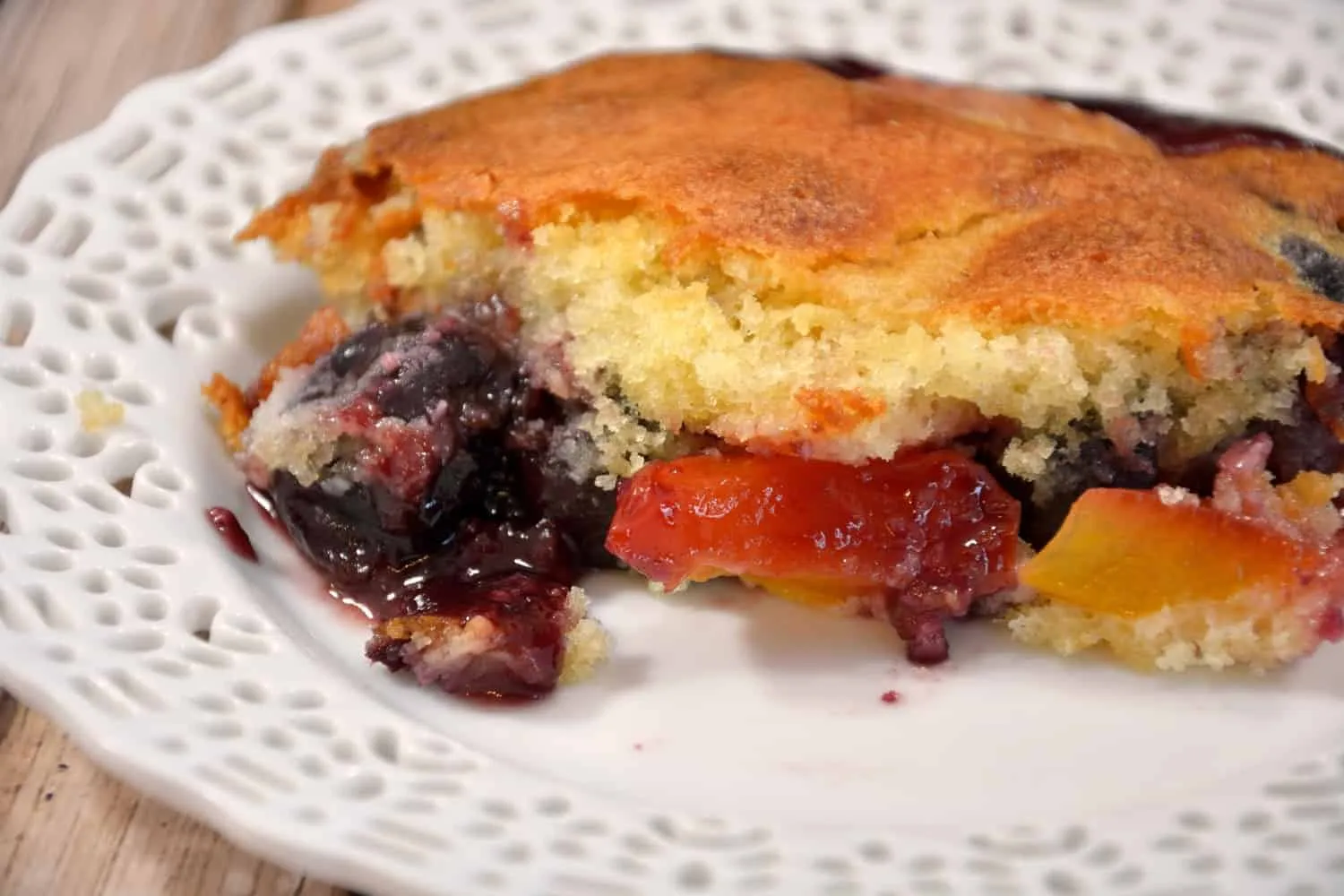 cherry plum peach cobbler