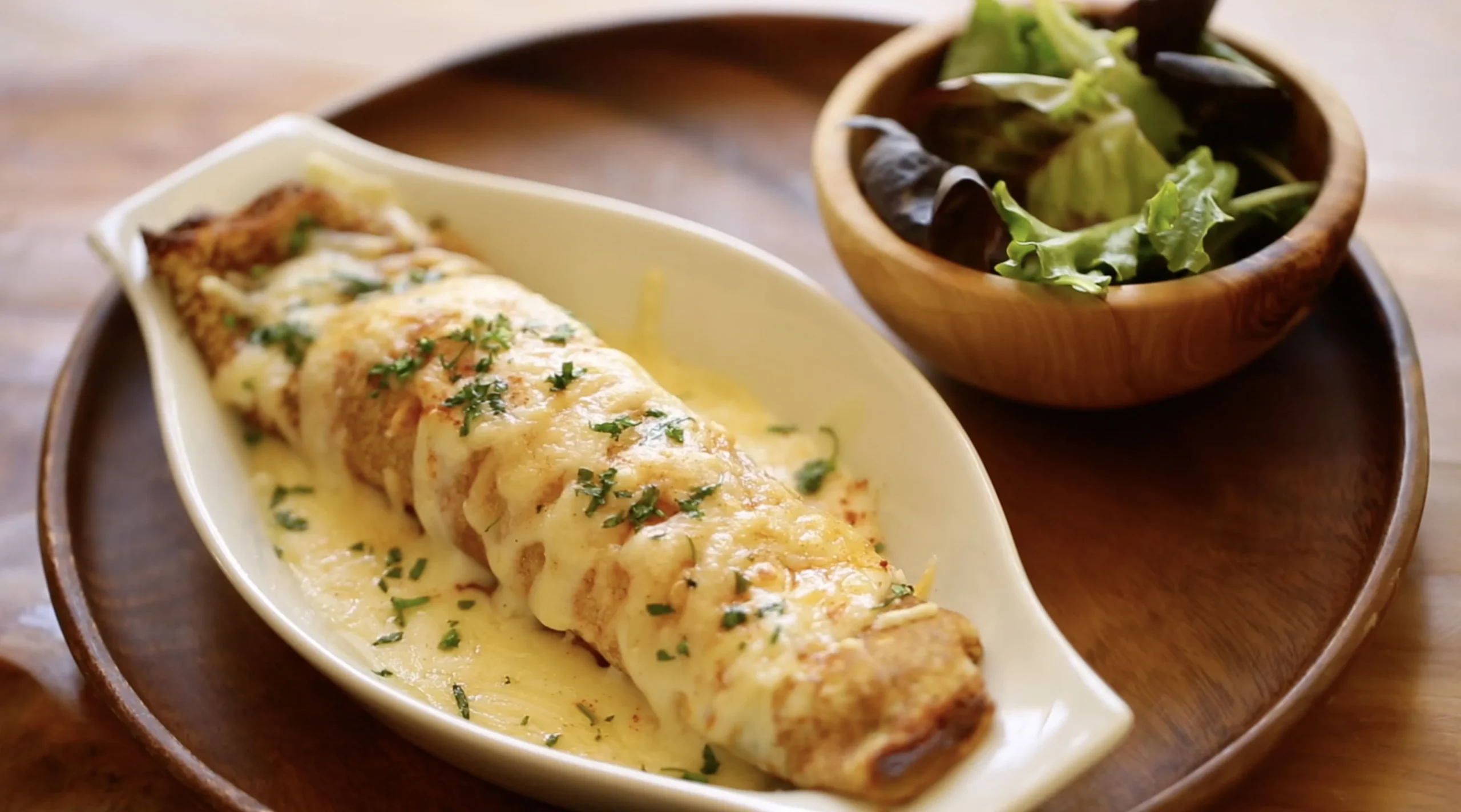 chicken and mushroom crepe casserole
