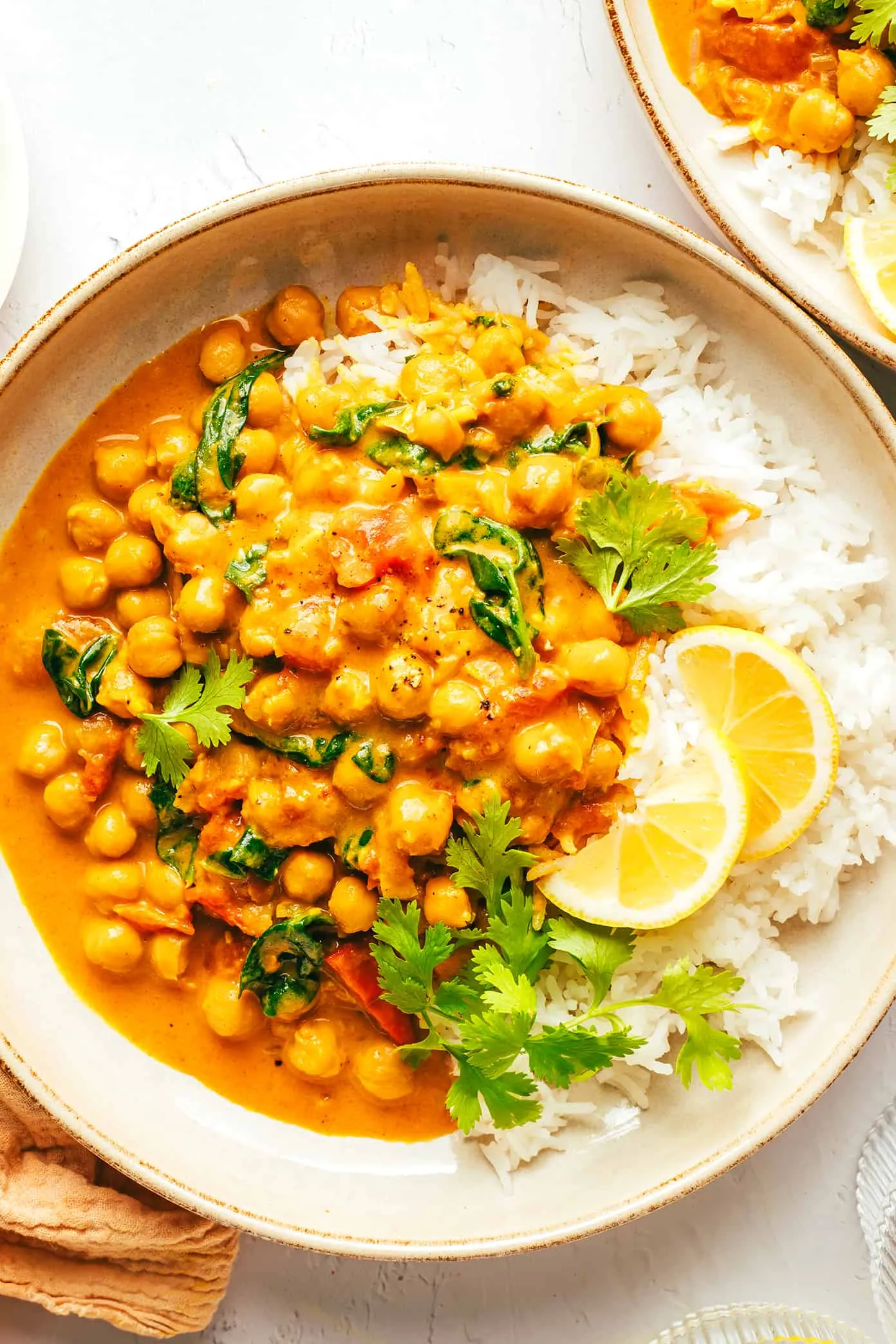 chicken curry with chickpeas and couscous