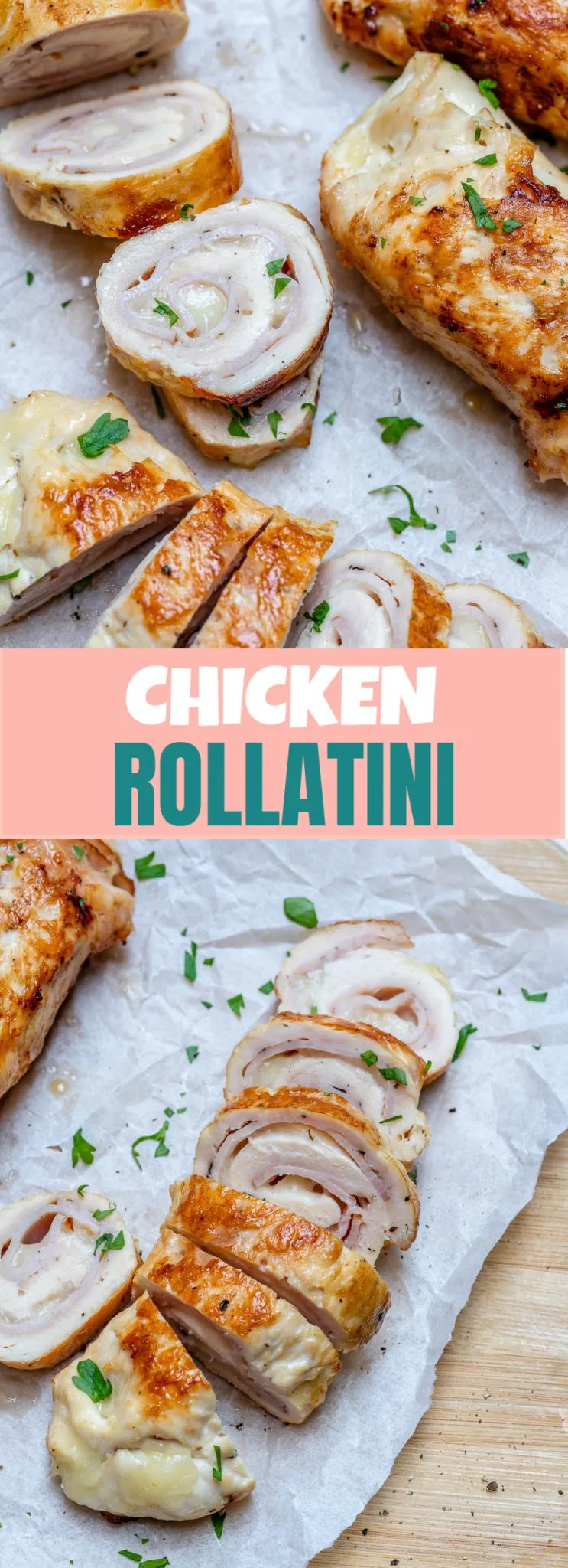 chicken ham and goat cheese rollatini