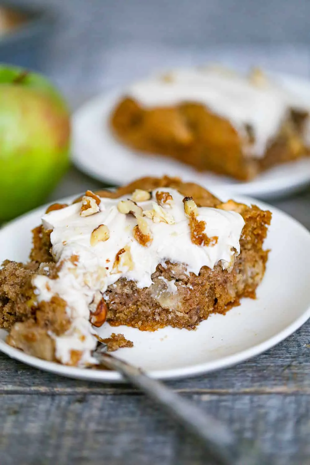 chunky apple walnut cake