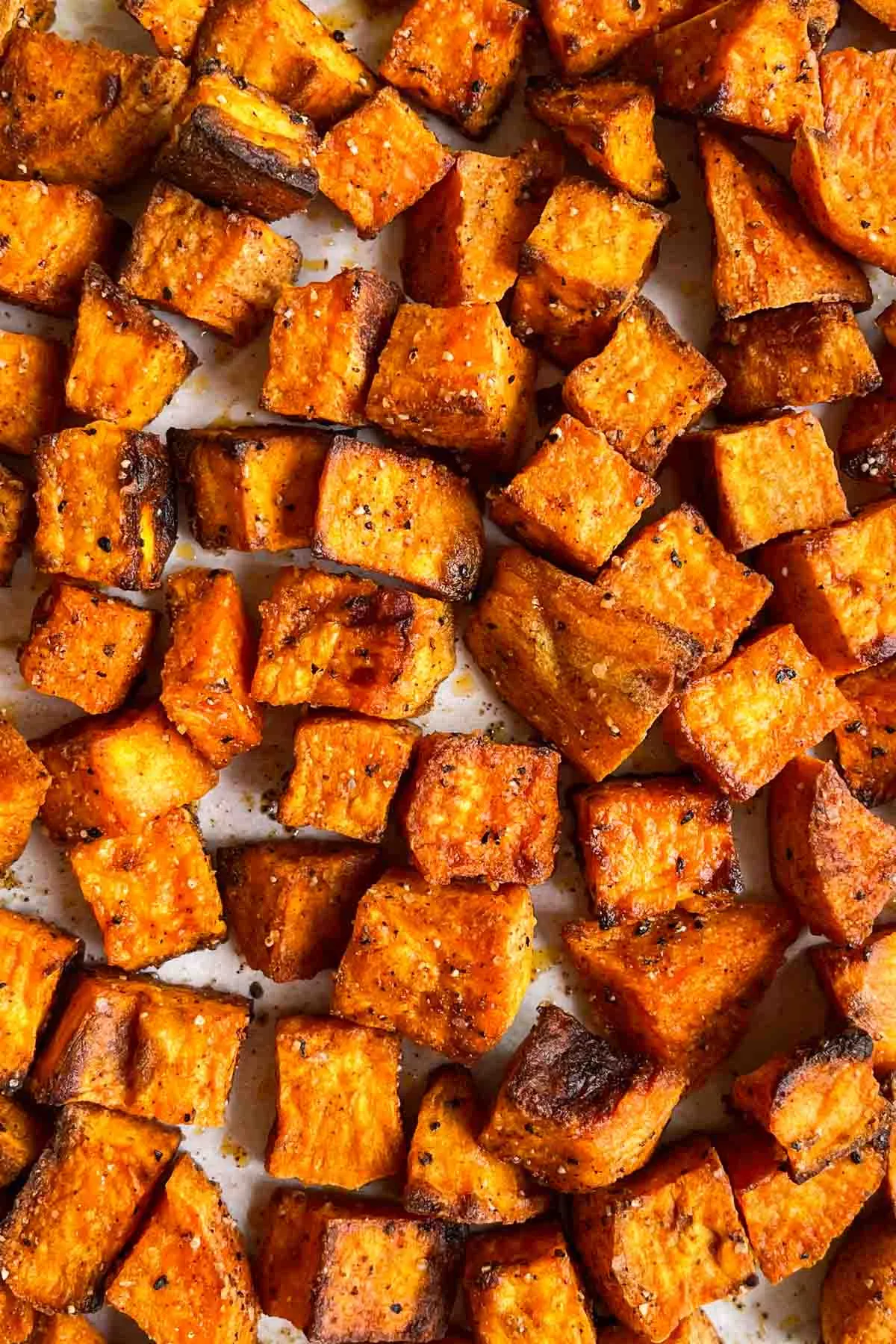 crispy roasted sweet potatoes with lime and cilantro