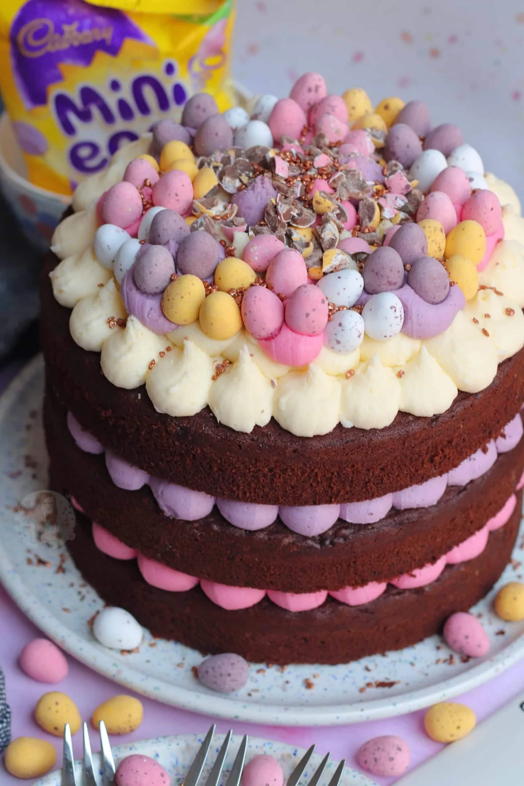easter egg chocolate cake