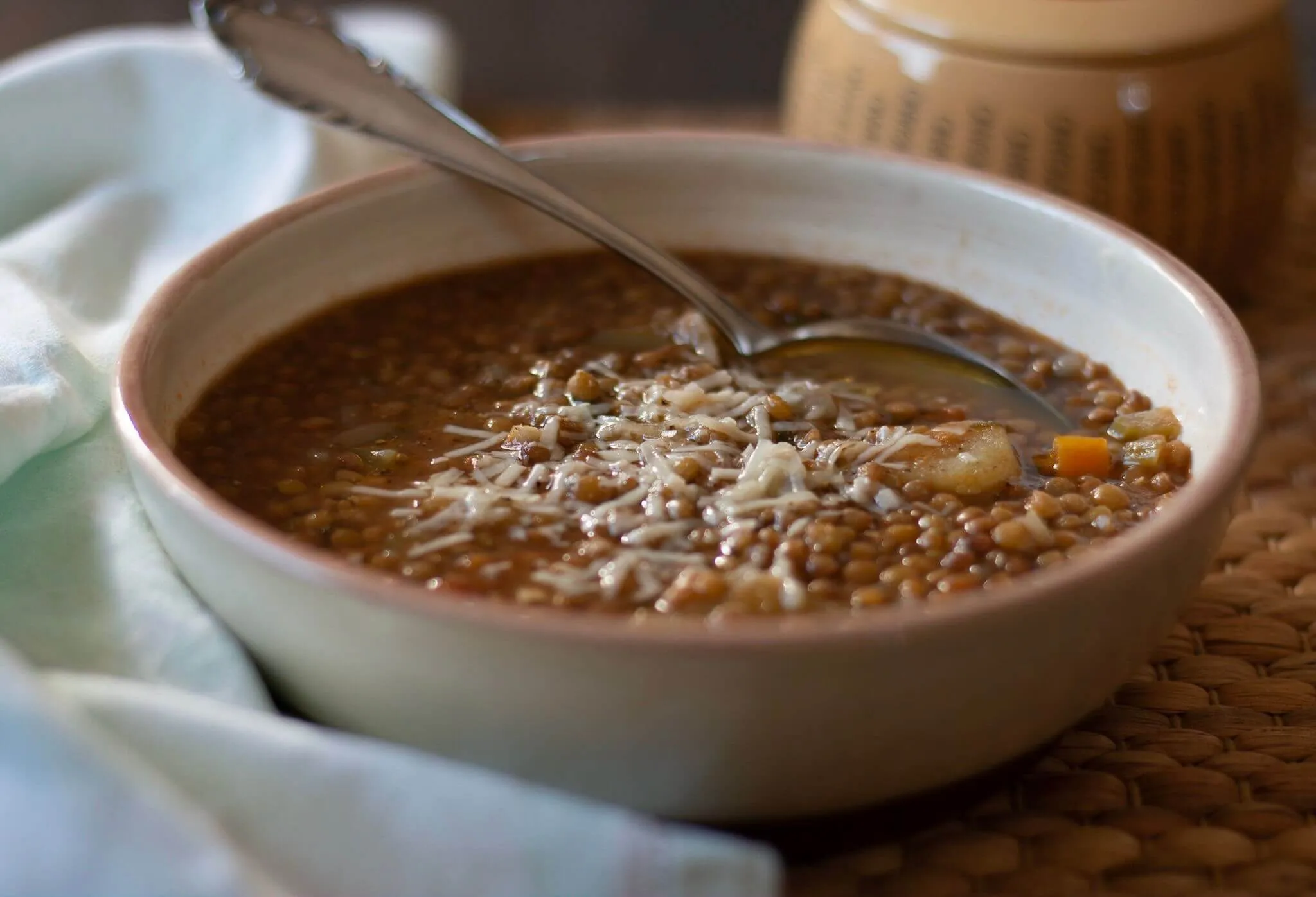 lentil soup zuppa di lenticchia