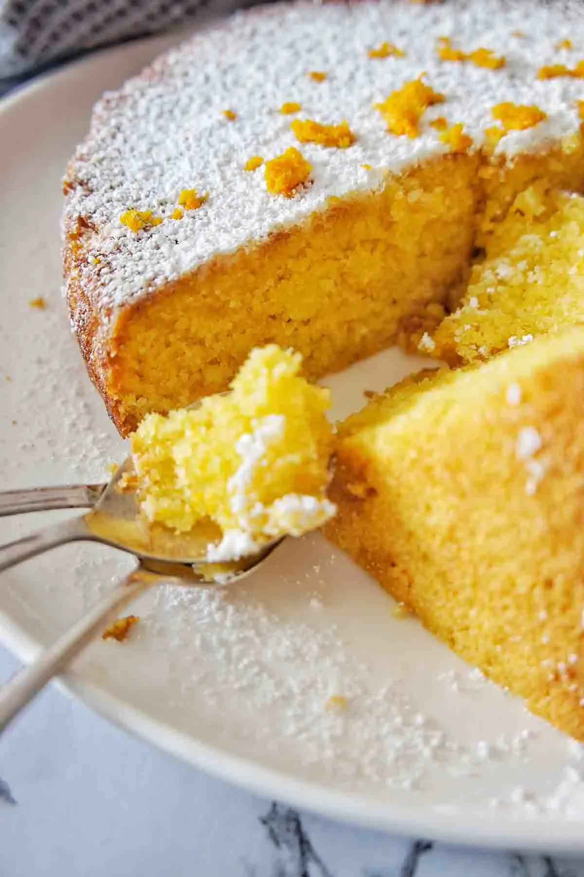 orange glazed polenta cake