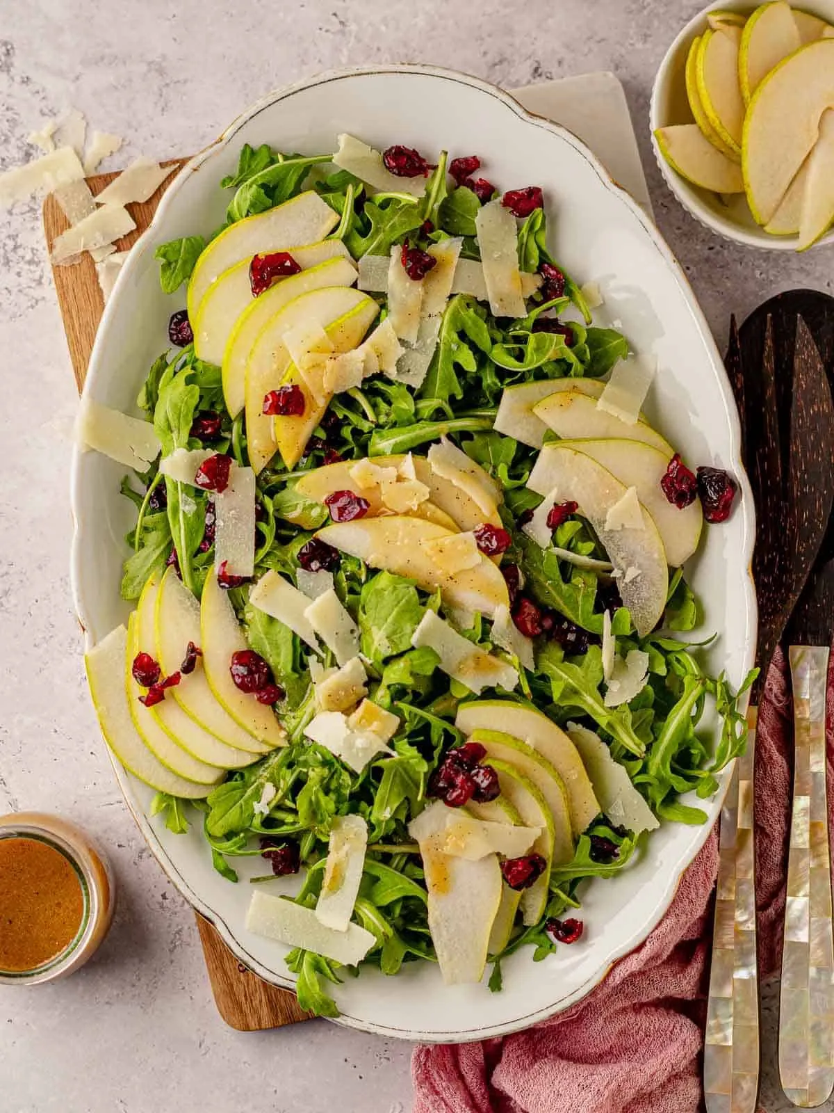 pear arugula salad cranberry orange dressing