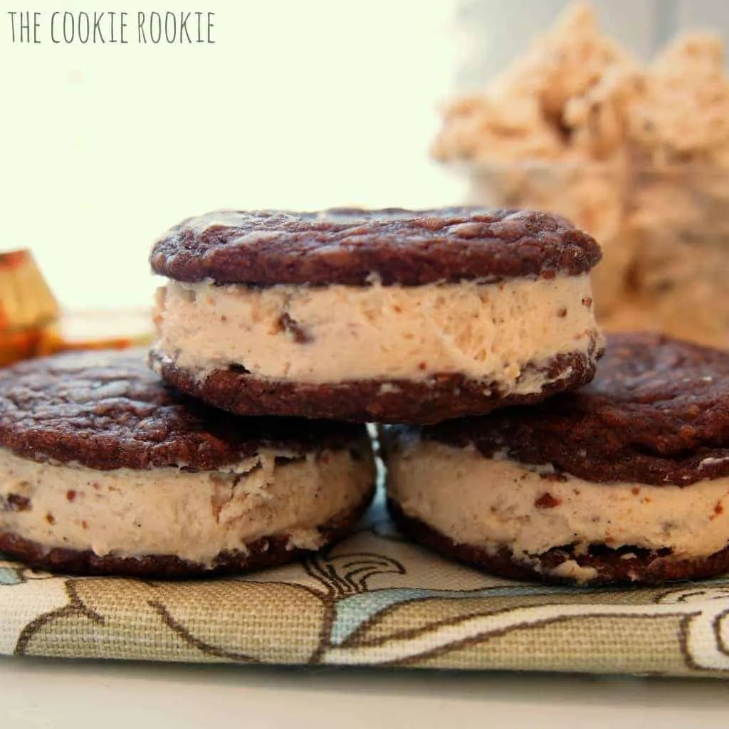 reeses white chocolate brownie whoopie pies